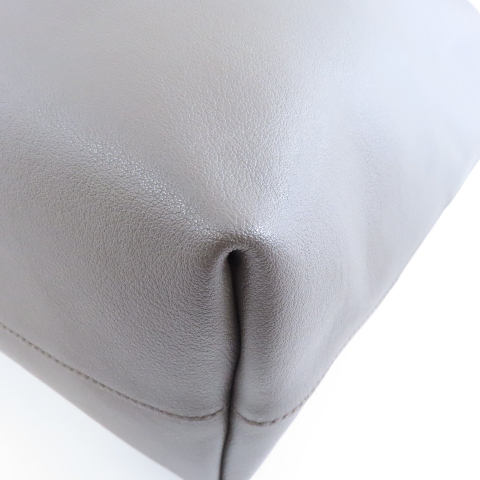 SAINT LAURENT 牛皮皮革Tote Bag金扣手挽袋灰色