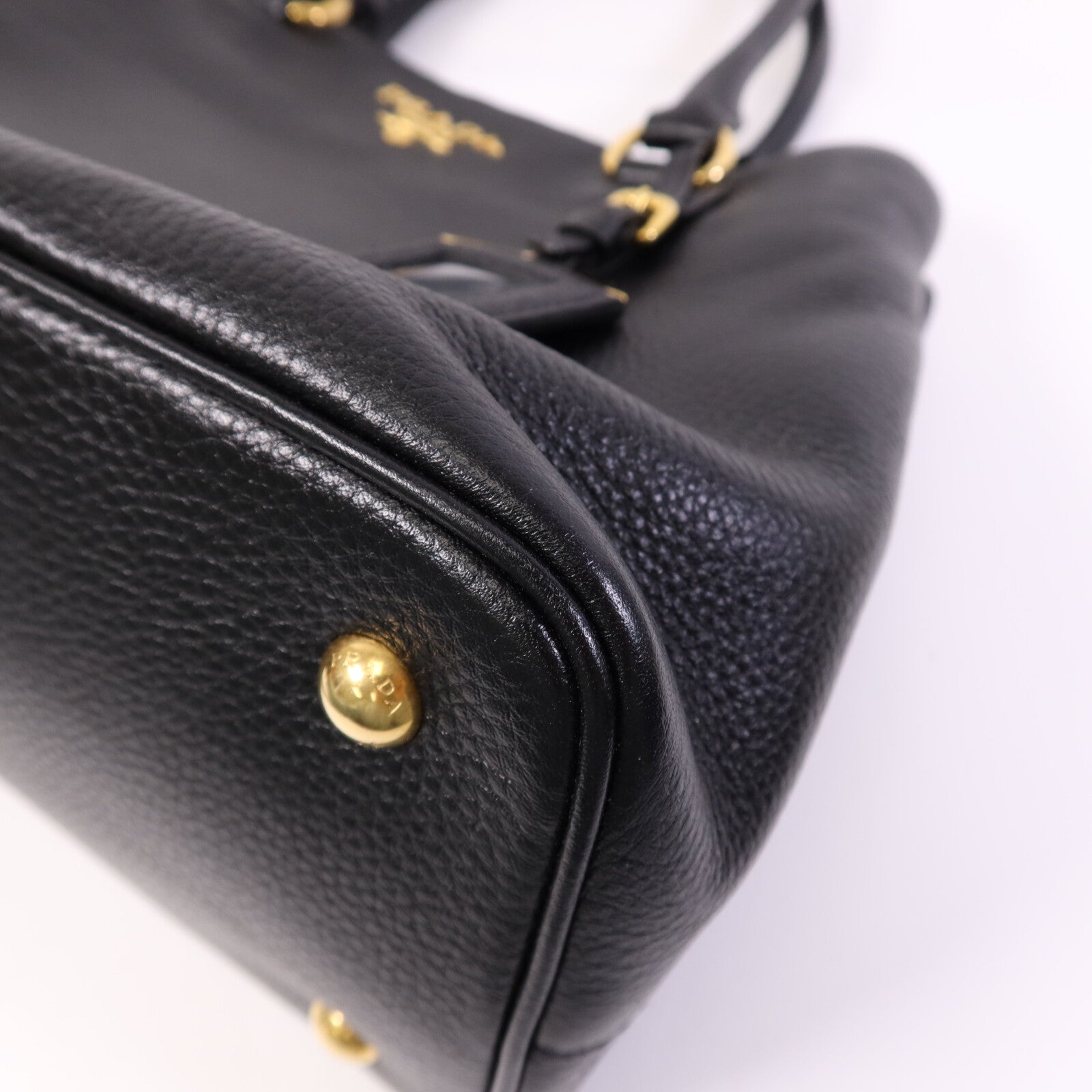 PRADA 牛皮皮革2 Way Shoulder Bag金扣手挽肩背兩用袋