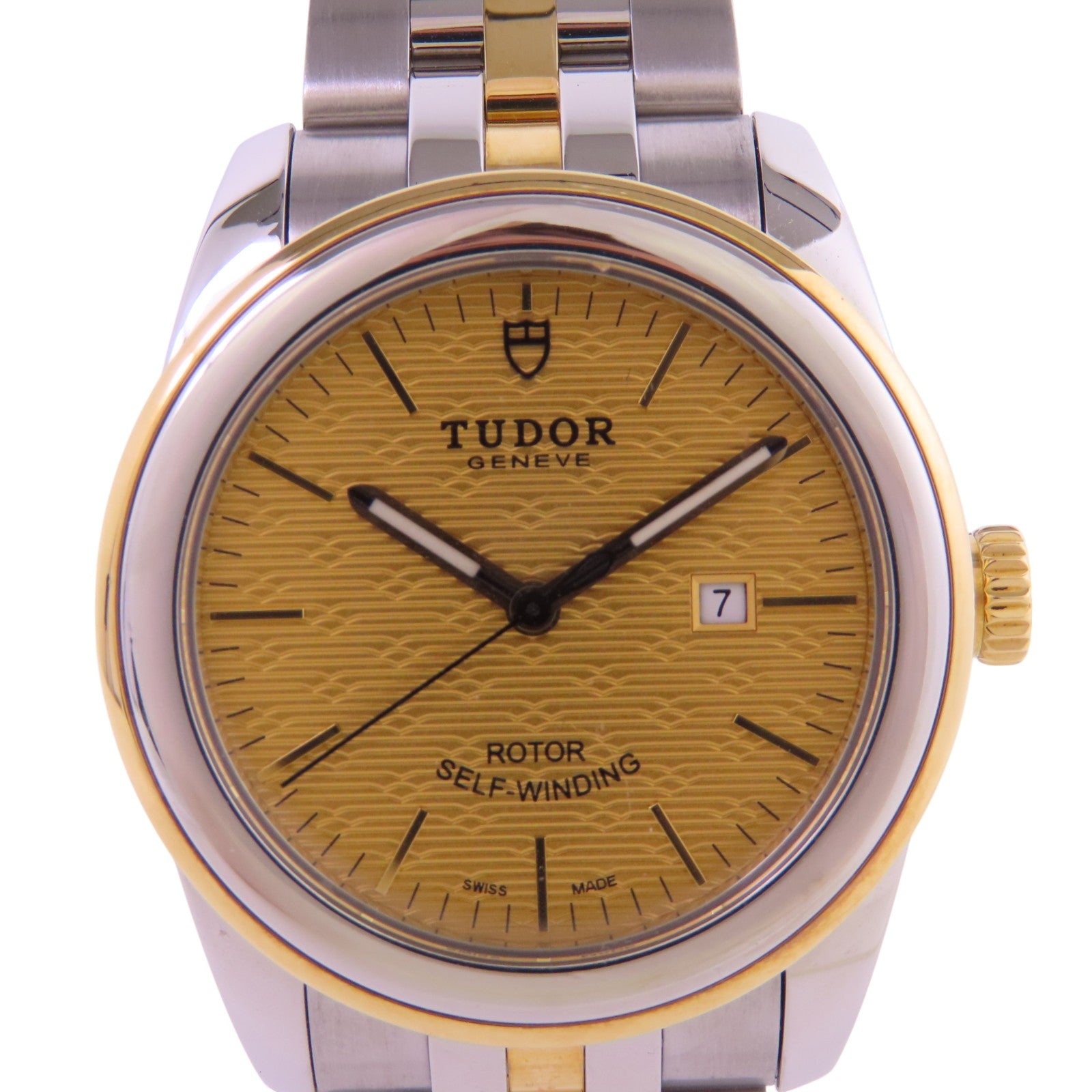 TUDOR Glamour Date 53003.68033 Automatic Watch18K Yellow Gold SS Gold