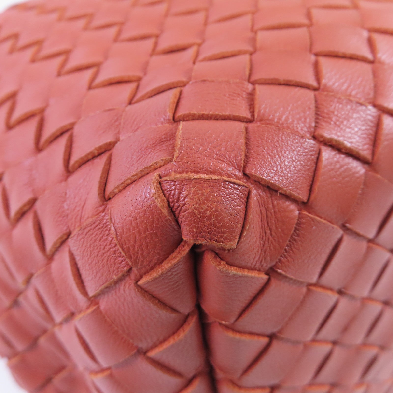 BOTTEGA VENETA 織紋皮革Tote Bag肩背袋橙色