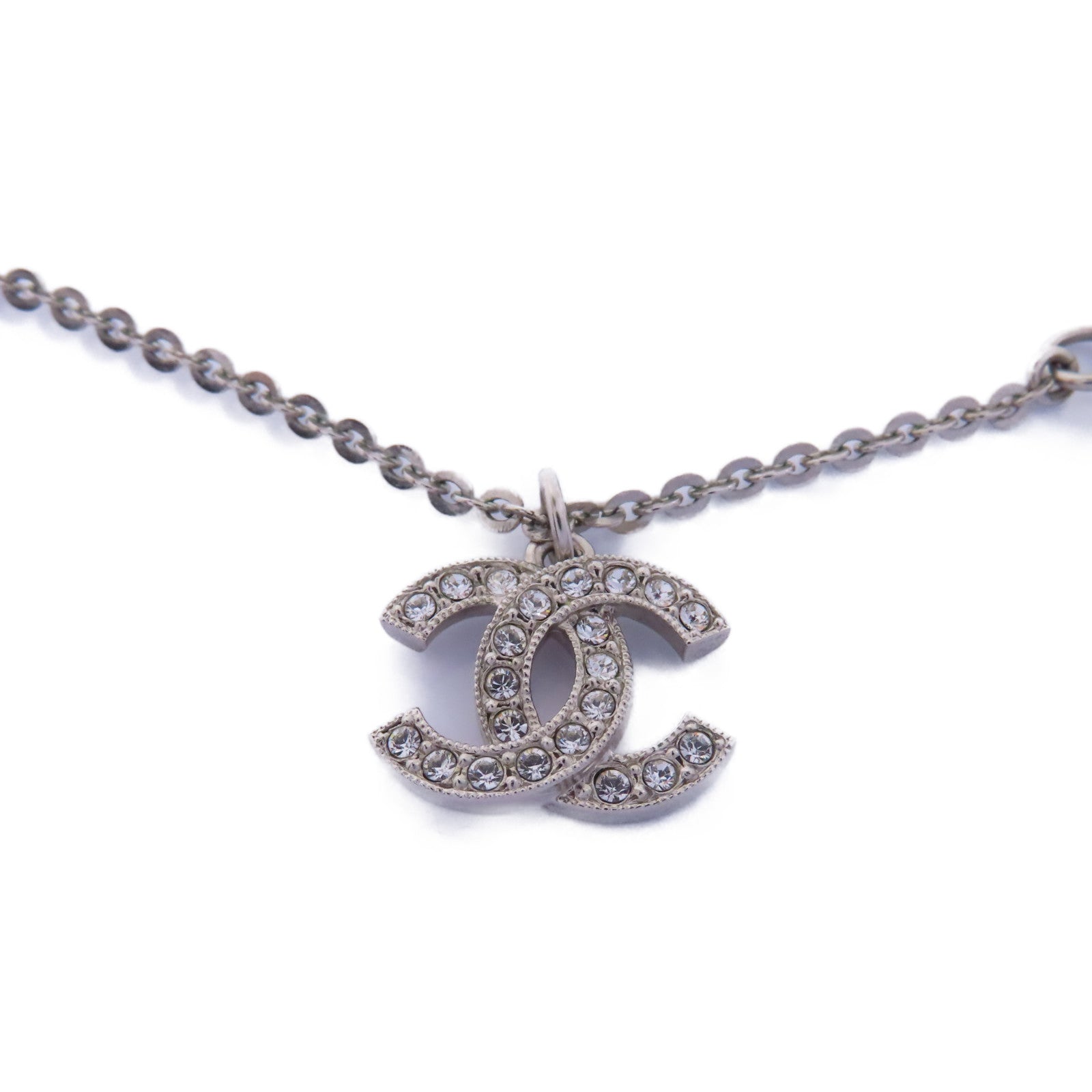 CHANEL PVC/金屬Necklace項鍊透明/銀色