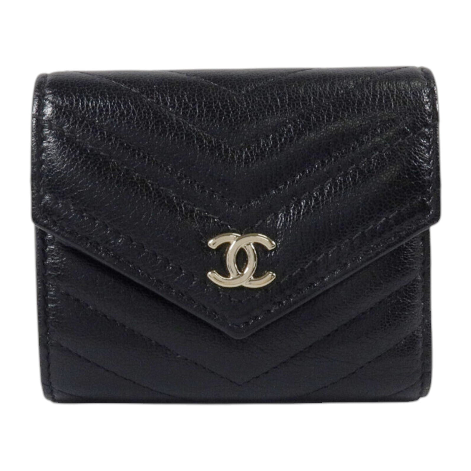 CHANEL 牛皮皮革Small Flap Wallet金扣錢包