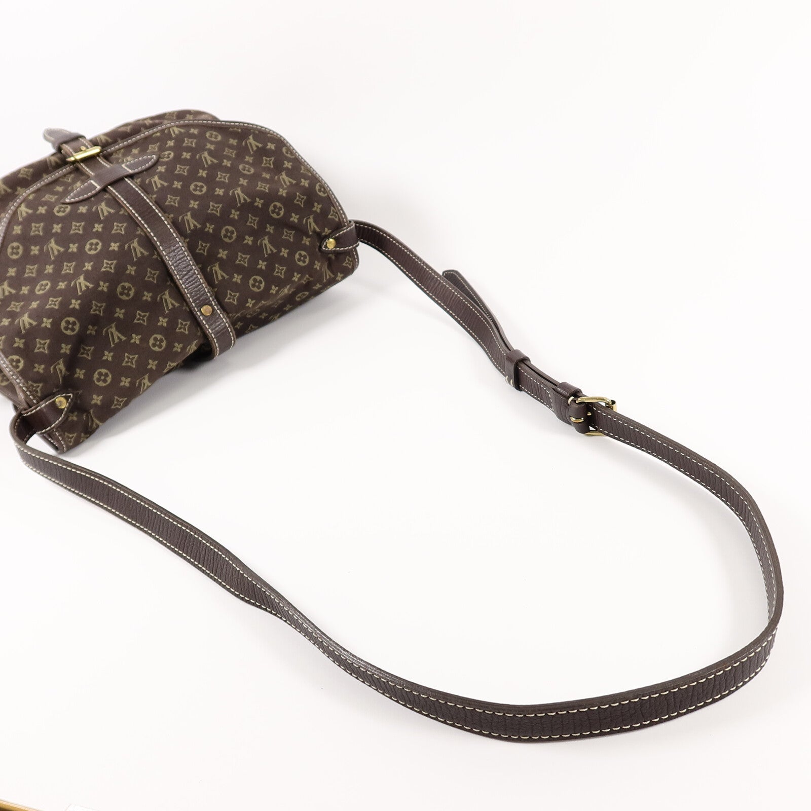 LOUIS VUITTON Monogram Mini Lin Saumur 30肩背袋