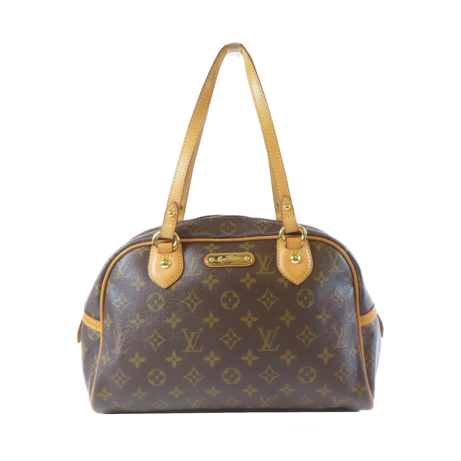 LOUIS VUITTON Monogram Montorgueil PM金扣肩背袋啡色