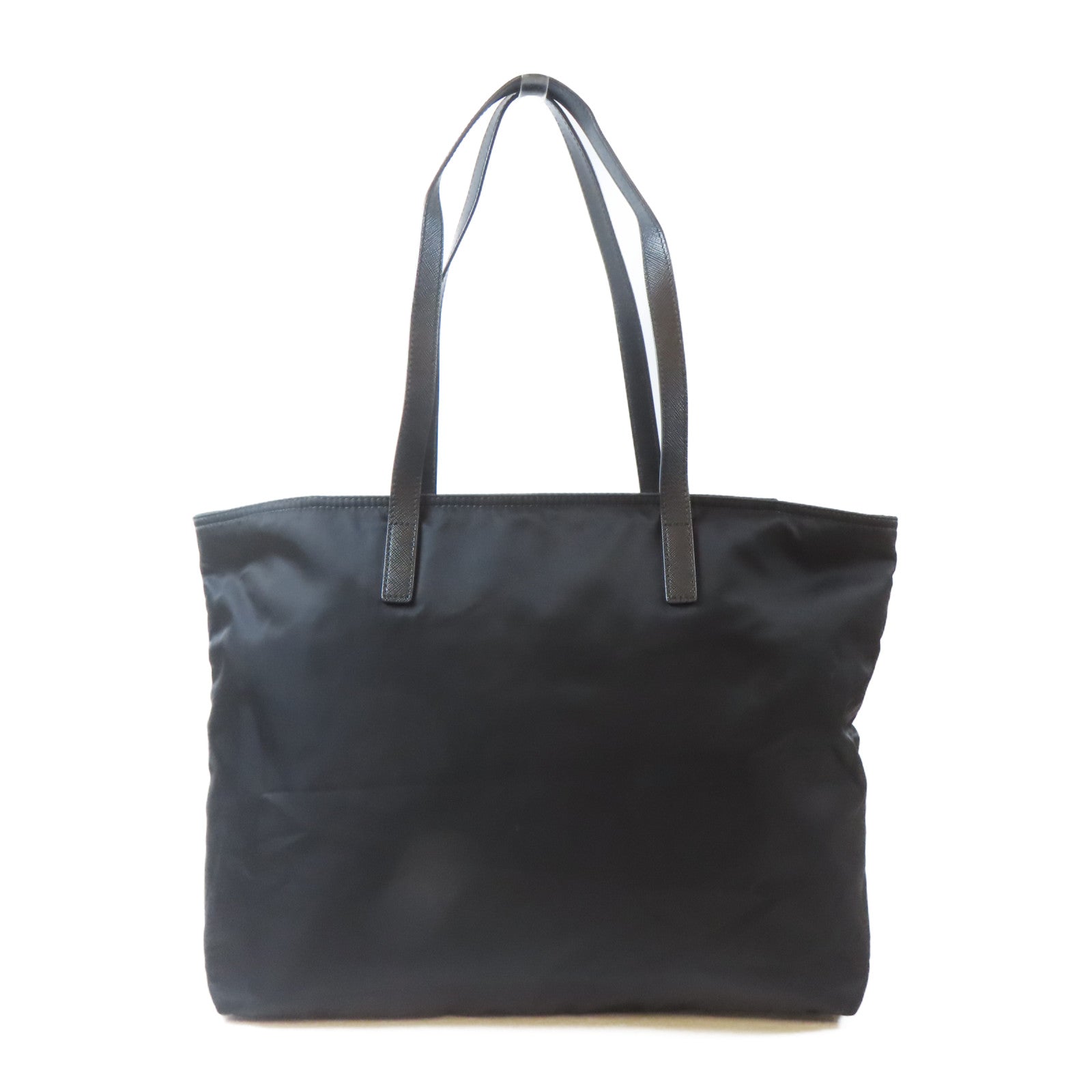 PRADA 尼龍Tote Bag銀扣手挽袋黑色
