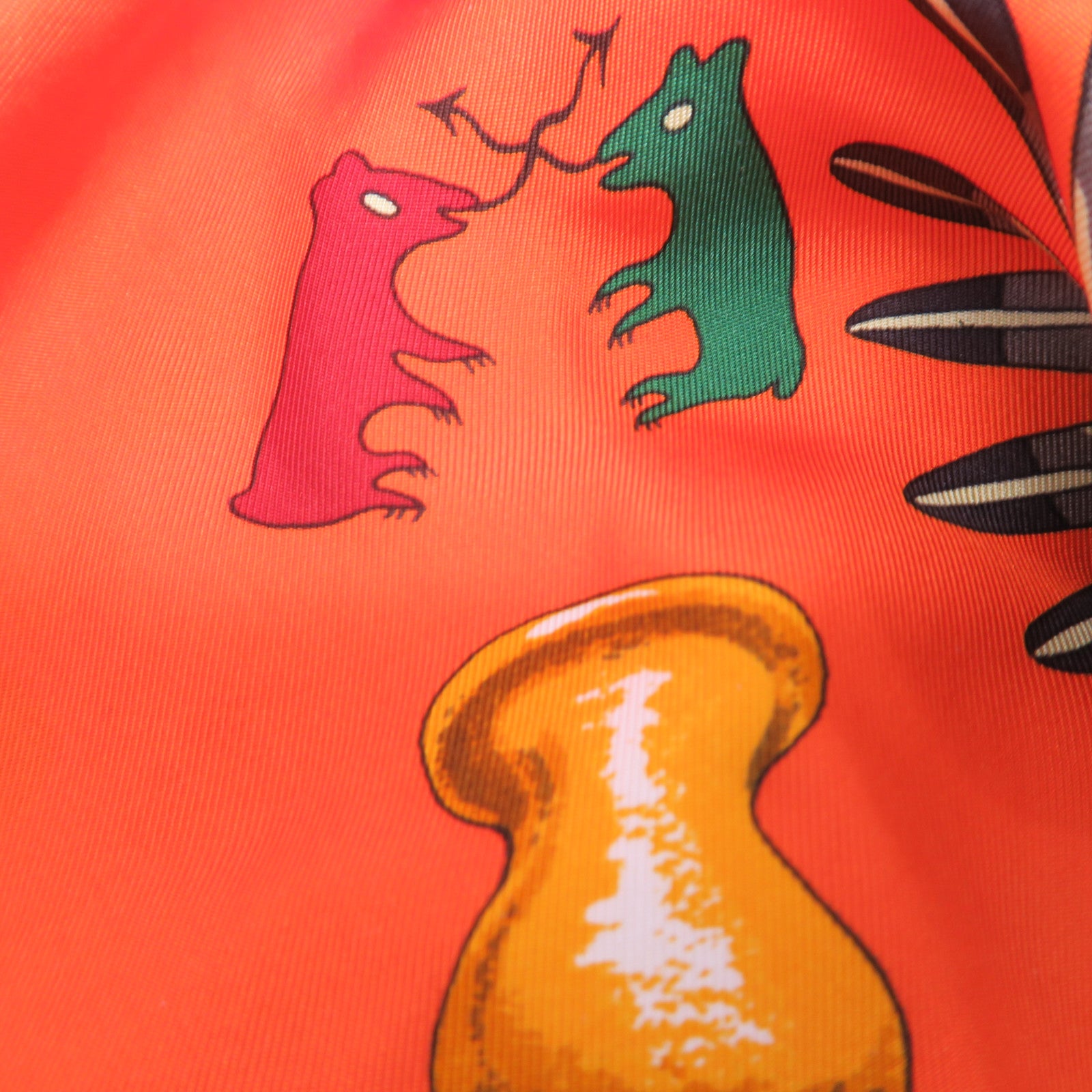 HERMES 【激減優惠】絲質Scarf絲巾黃色