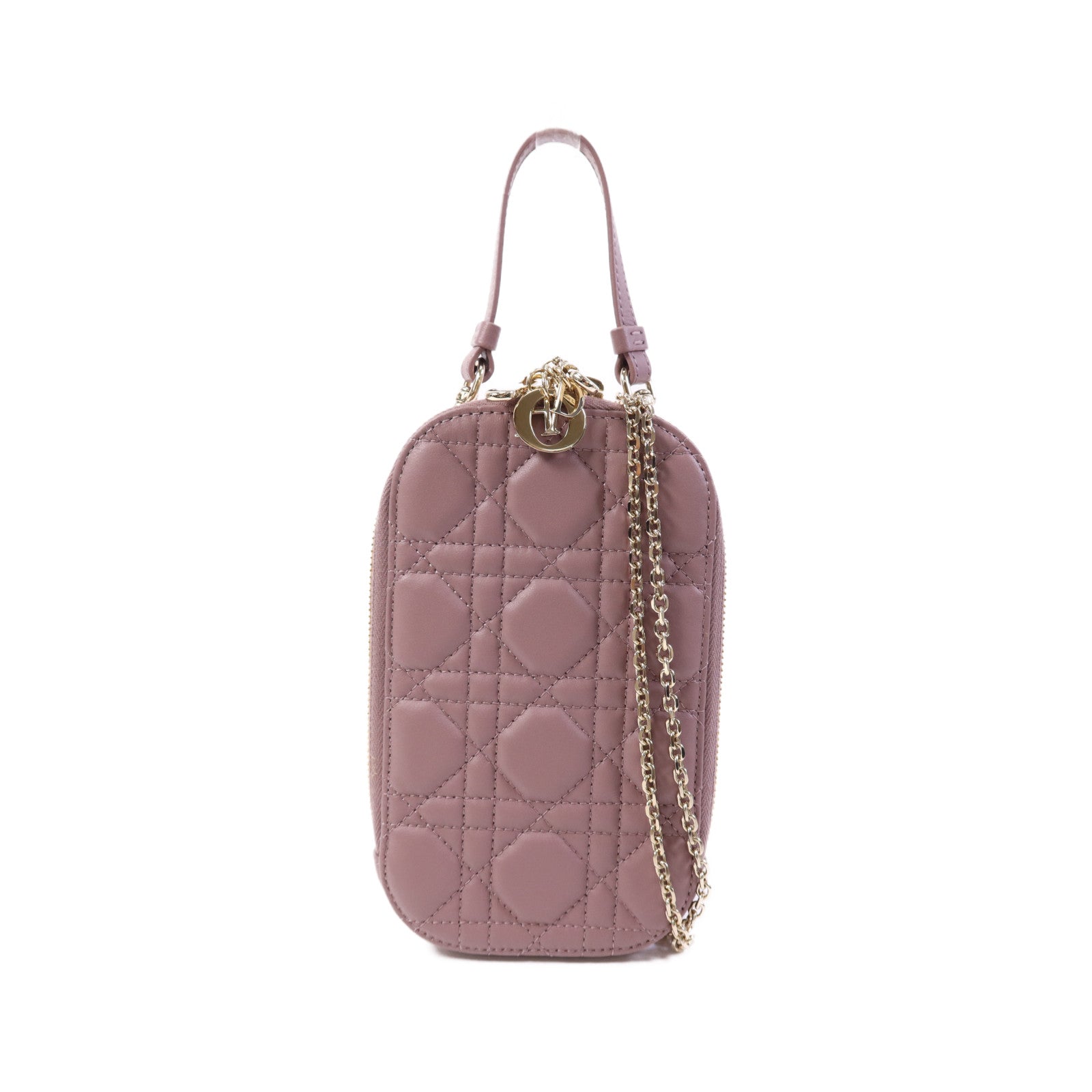 Dior 羊皮皮革Lady Dior Call'in Dior金扣鏈帶手挽肩背兩用袋