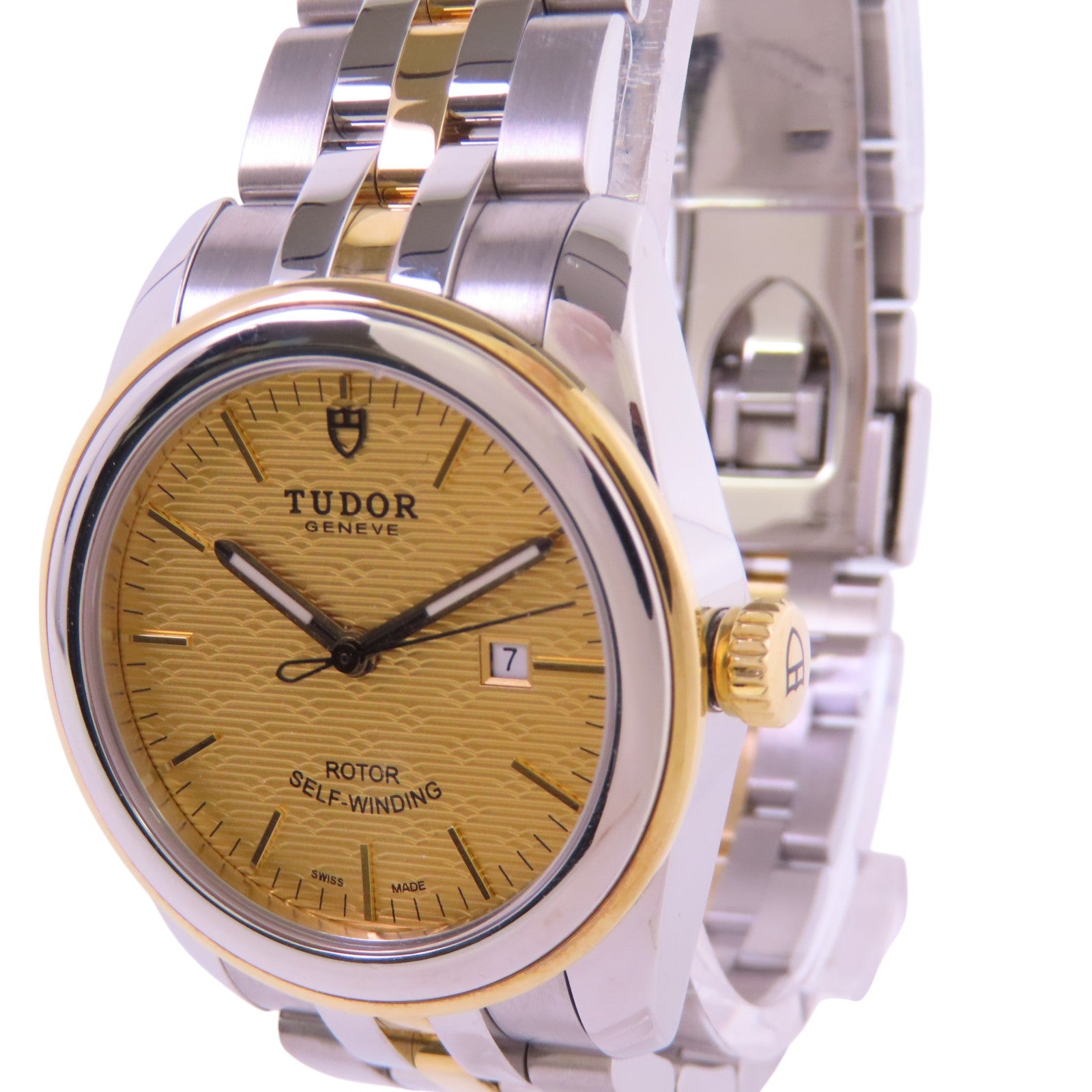TUDOR Glamour Date 53003.68033 Automatic Watch18K Yellow Gold SS Gold