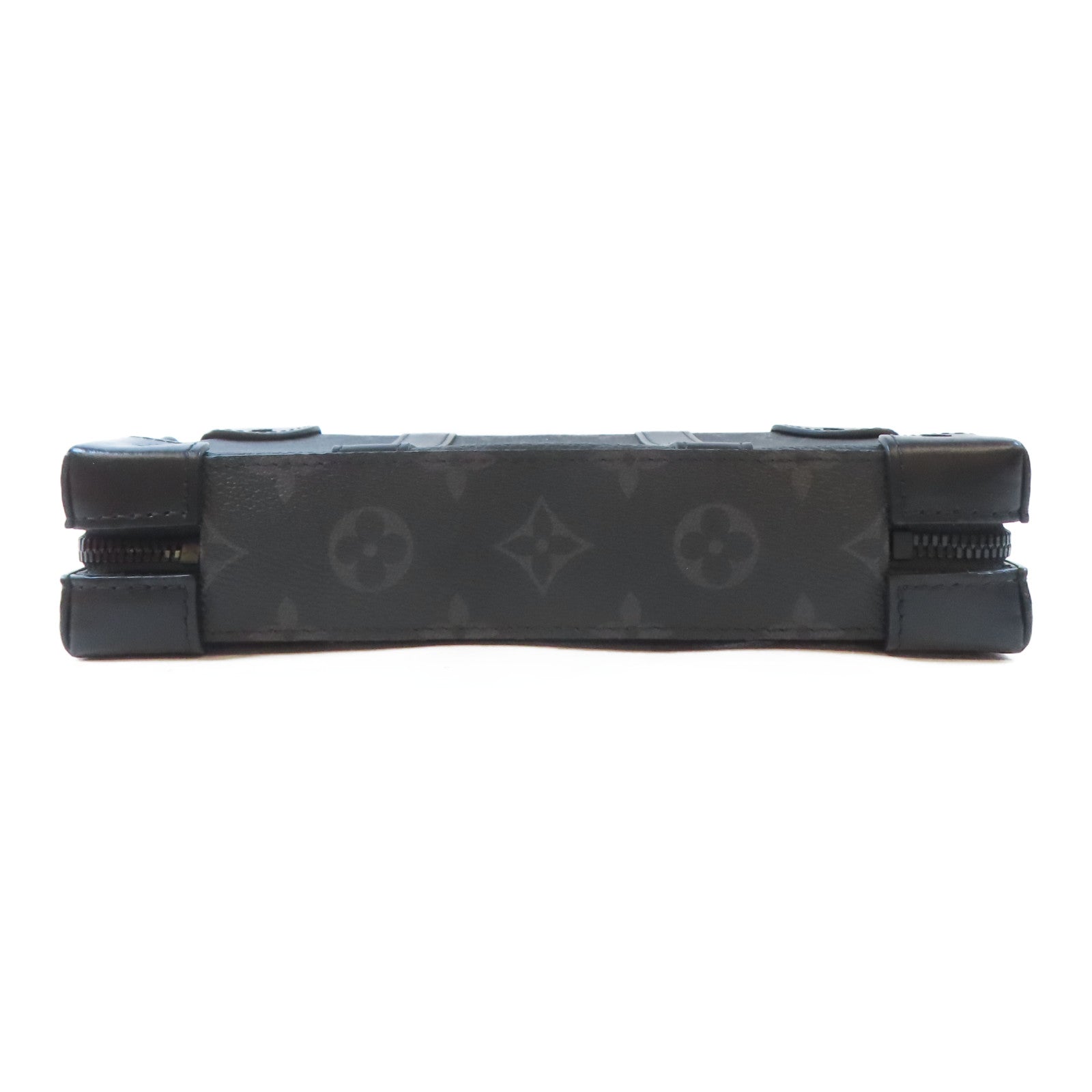 LOUIS VUITTON Monogram Eclipse Soft Trunk Wallet肩背袋黑色