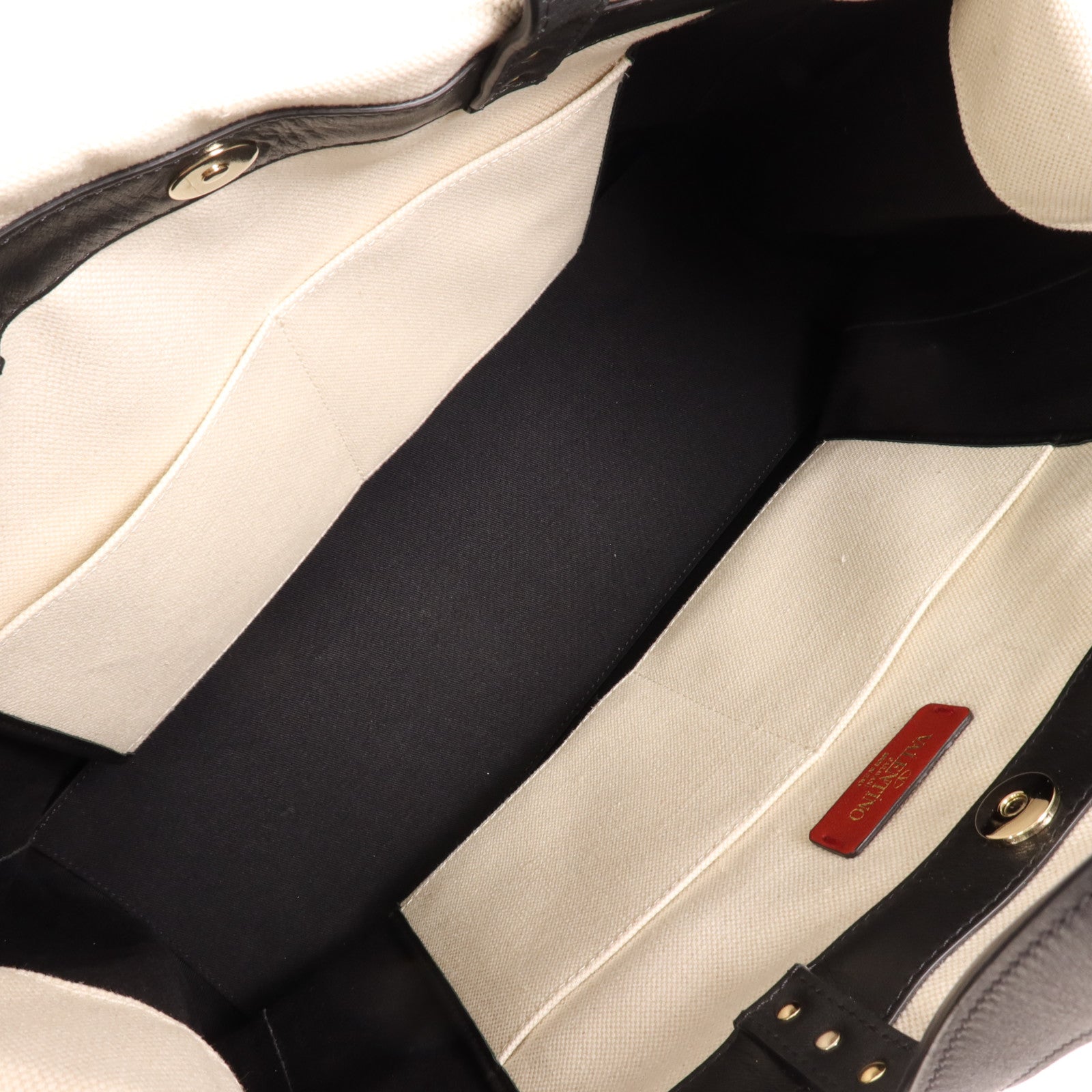 Valentino 帆布Tote Bag金扣手挽袋