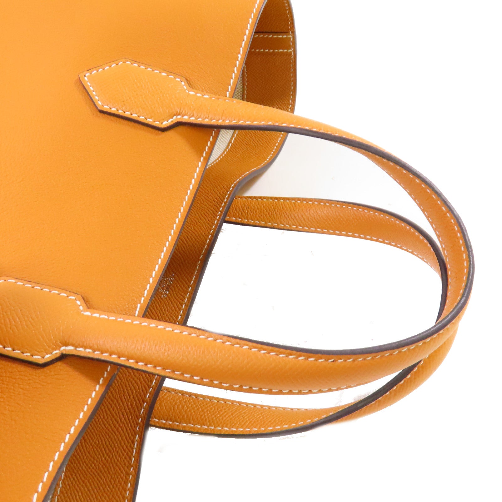 HERMES Epsom皮革/Evercolor皮革Maxi Box Tote Bag銀扣手挽袋Gold金棕色