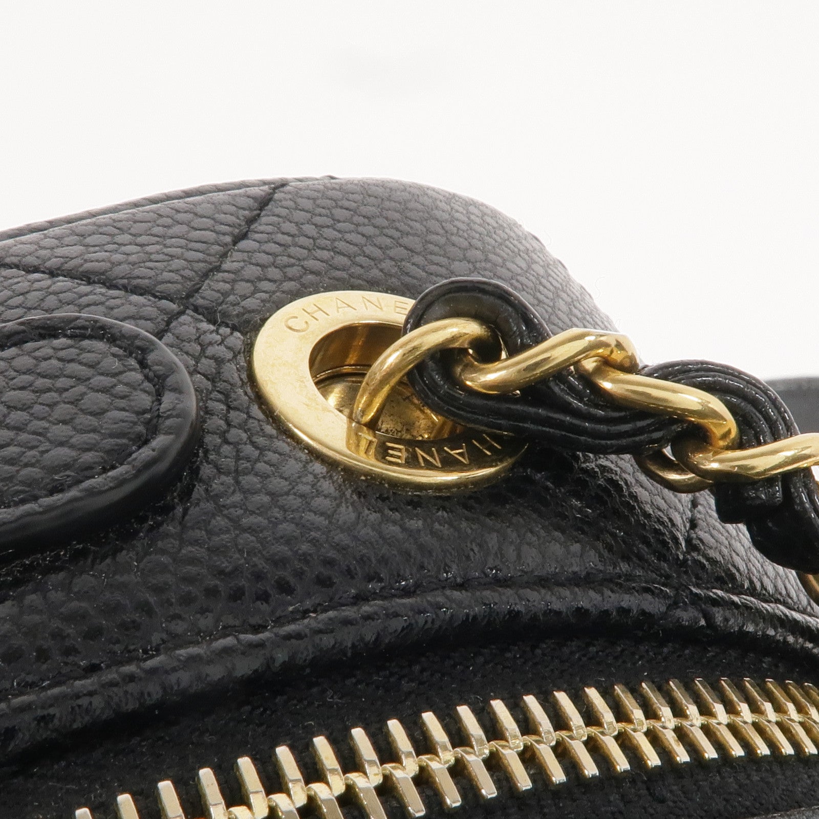 CHANEL 牛皮皮革2 Way Shoulder金扣手挽肩背兩用袋