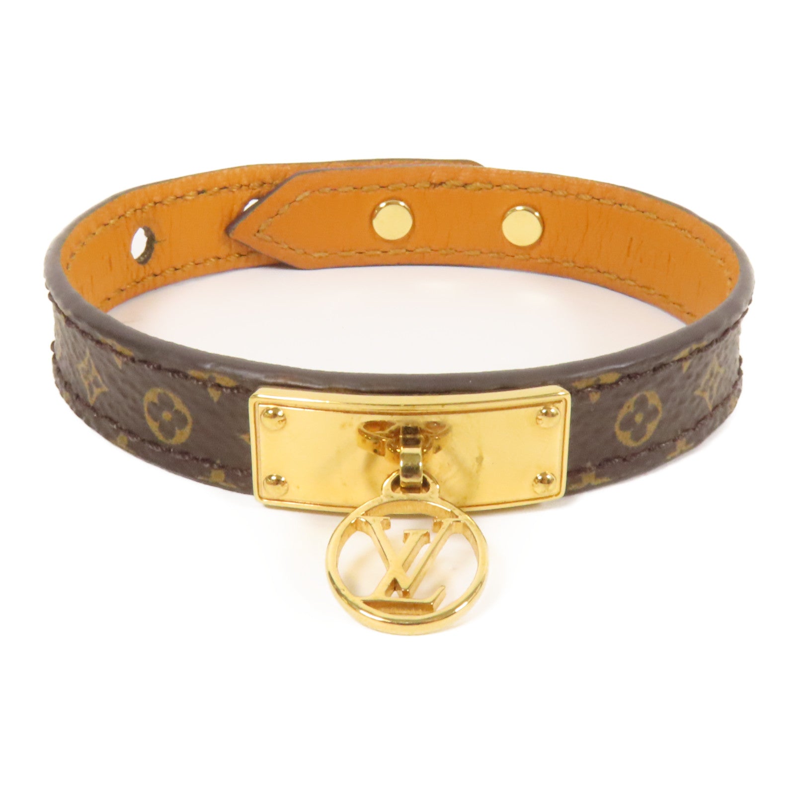 LOUIS VUITTON Monogram Logo Mania Bracelet金扣手鐲