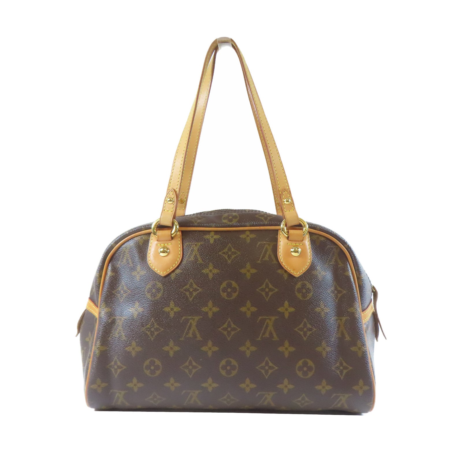 LOUIS VUITTON Monogram Montorgueil PM金扣肩背袋啡色