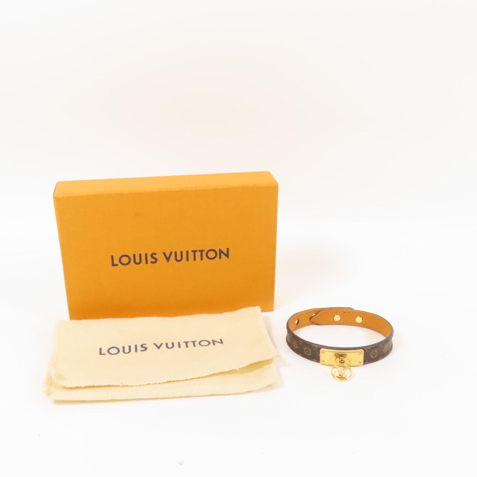 LOUIS VUITTON Monogram Logo Mania Bracelet金扣手鐲