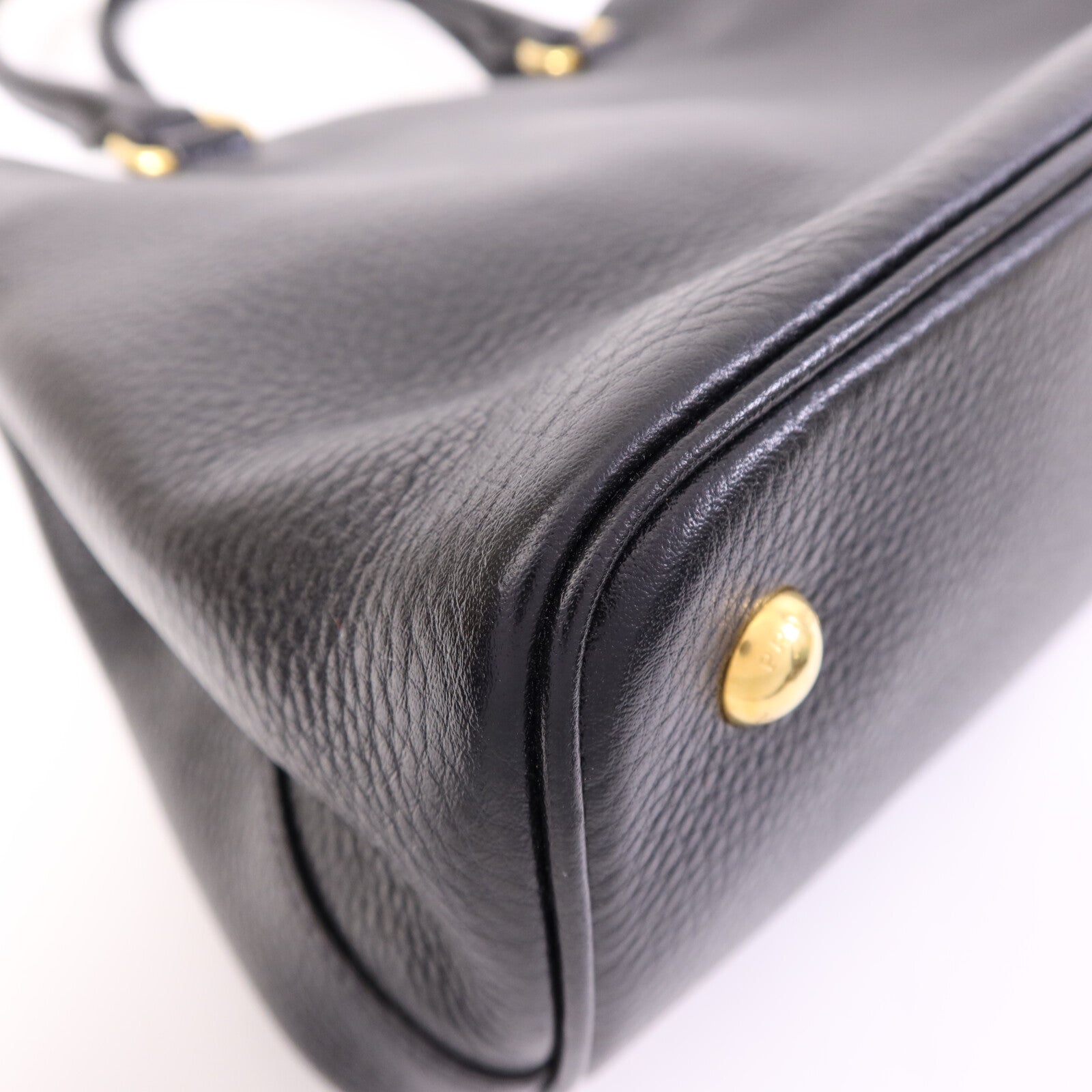 PRADA 牛皮皮革2 Way Shoulder Bag金扣手挽肩背兩用袋