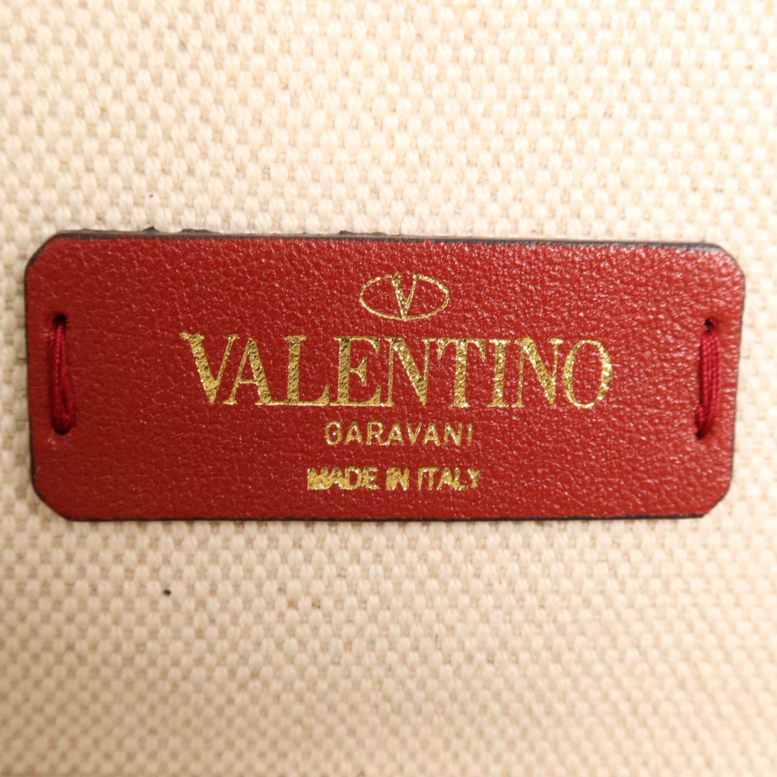 Valentino 帆布Tote Bag金扣手挽袋