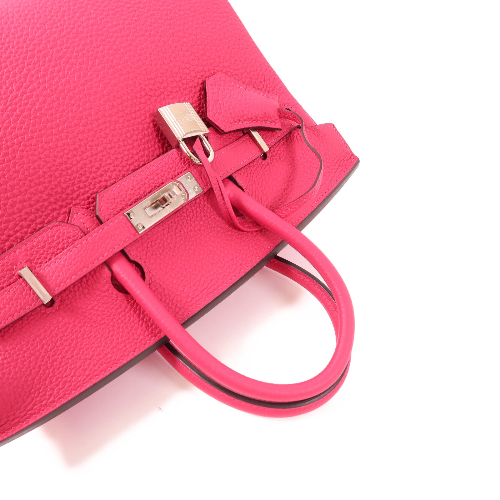 HERMES Togo皮革Birkin 25銀扣手挽袋Rose Mexico