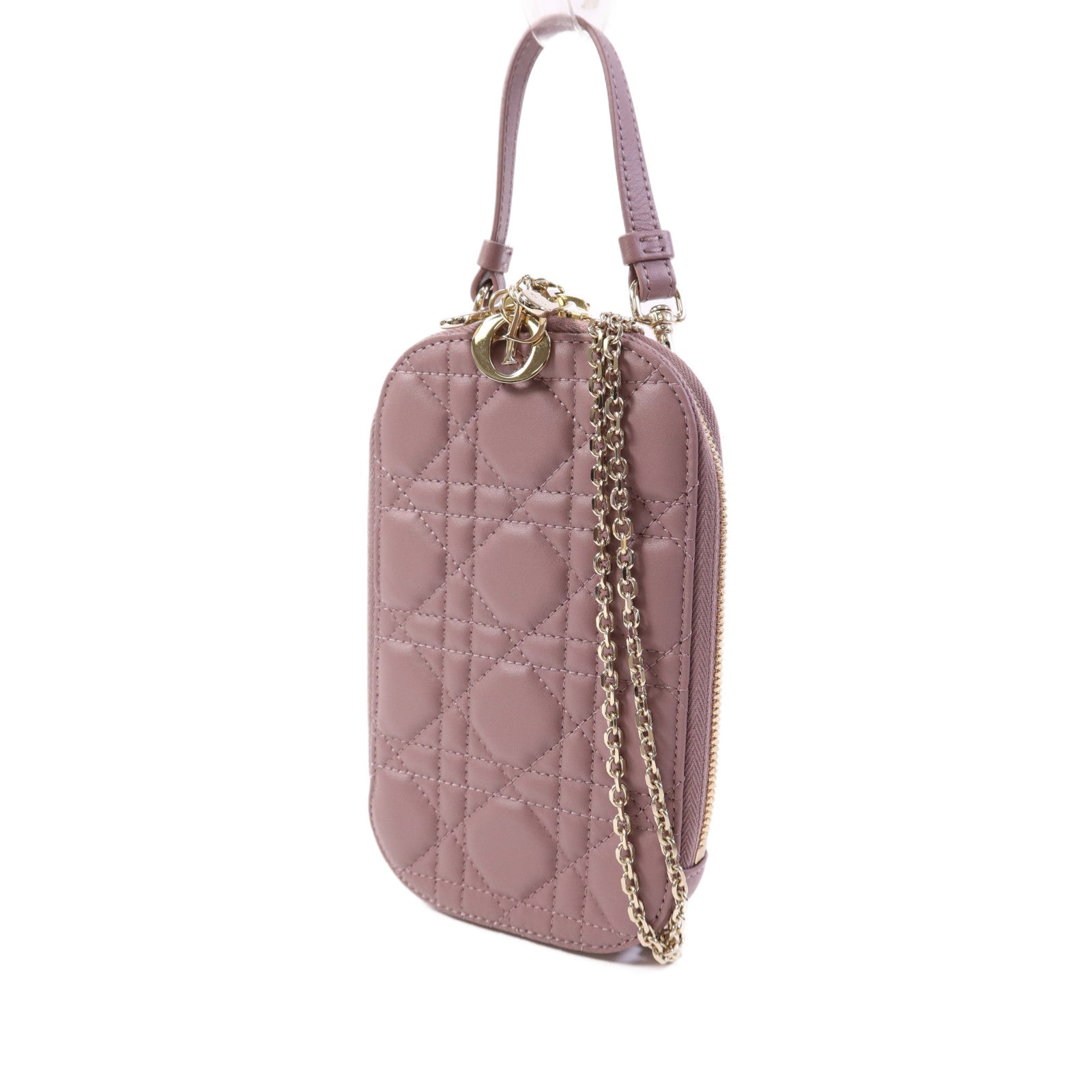 Dior 羊皮皮革Lady Dior Call'in Dior金扣鏈帶手挽肩背兩用袋