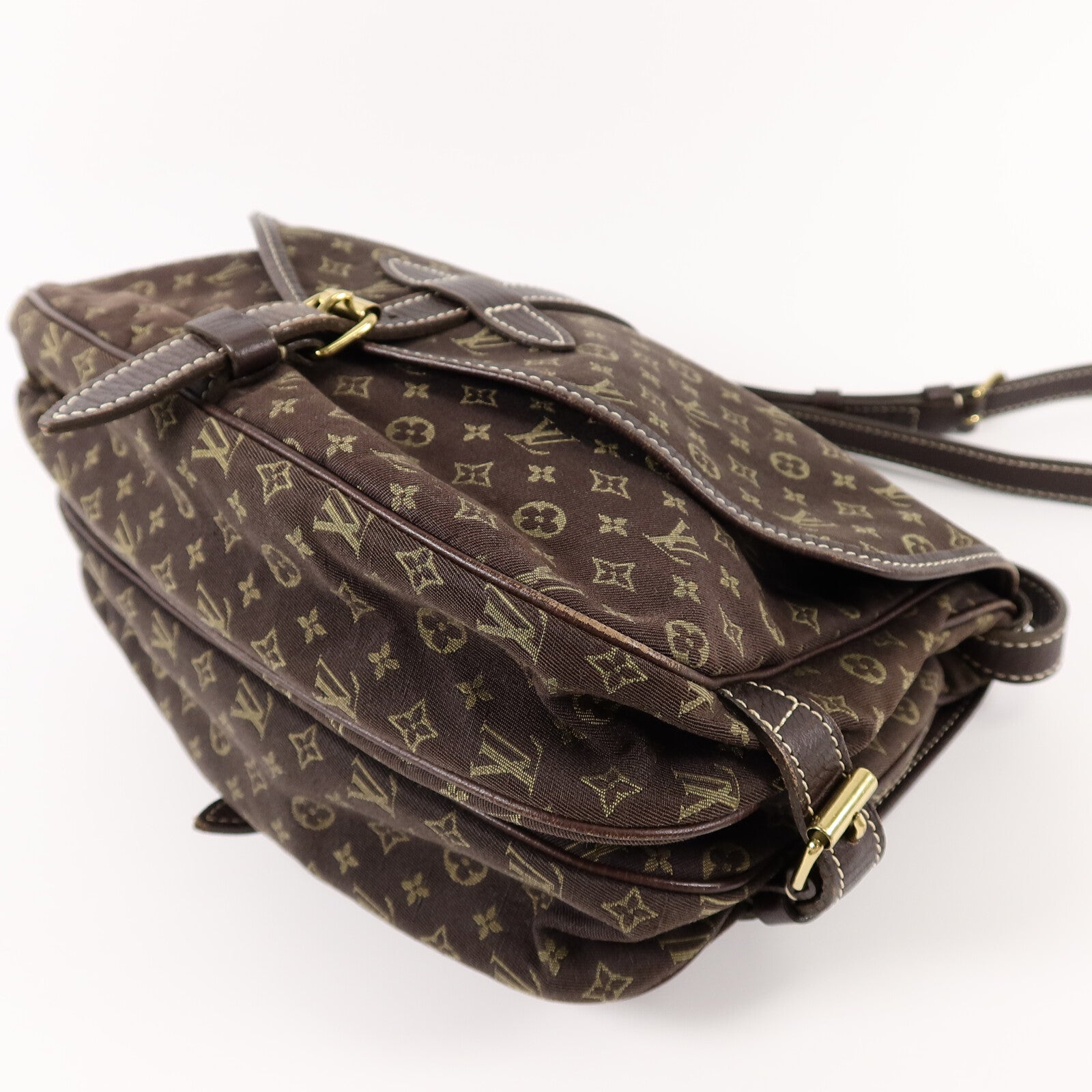 LOUIS VUITTON Monogram Mini Lin Saumur 30肩背袋