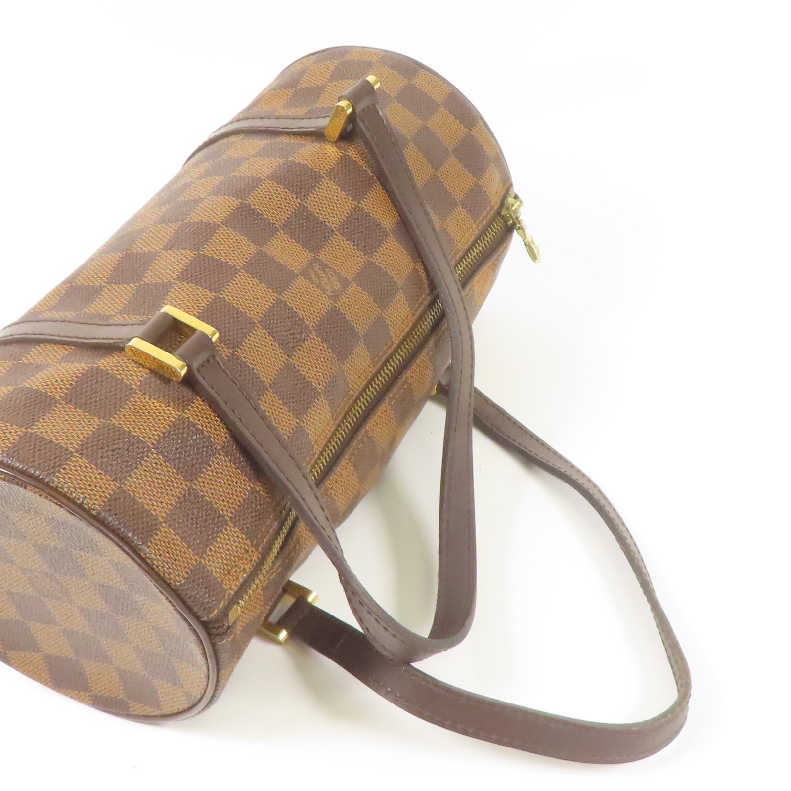 LOUIS VUITTON 【激減優惠】Damier Papillon PM金扣手挽袋