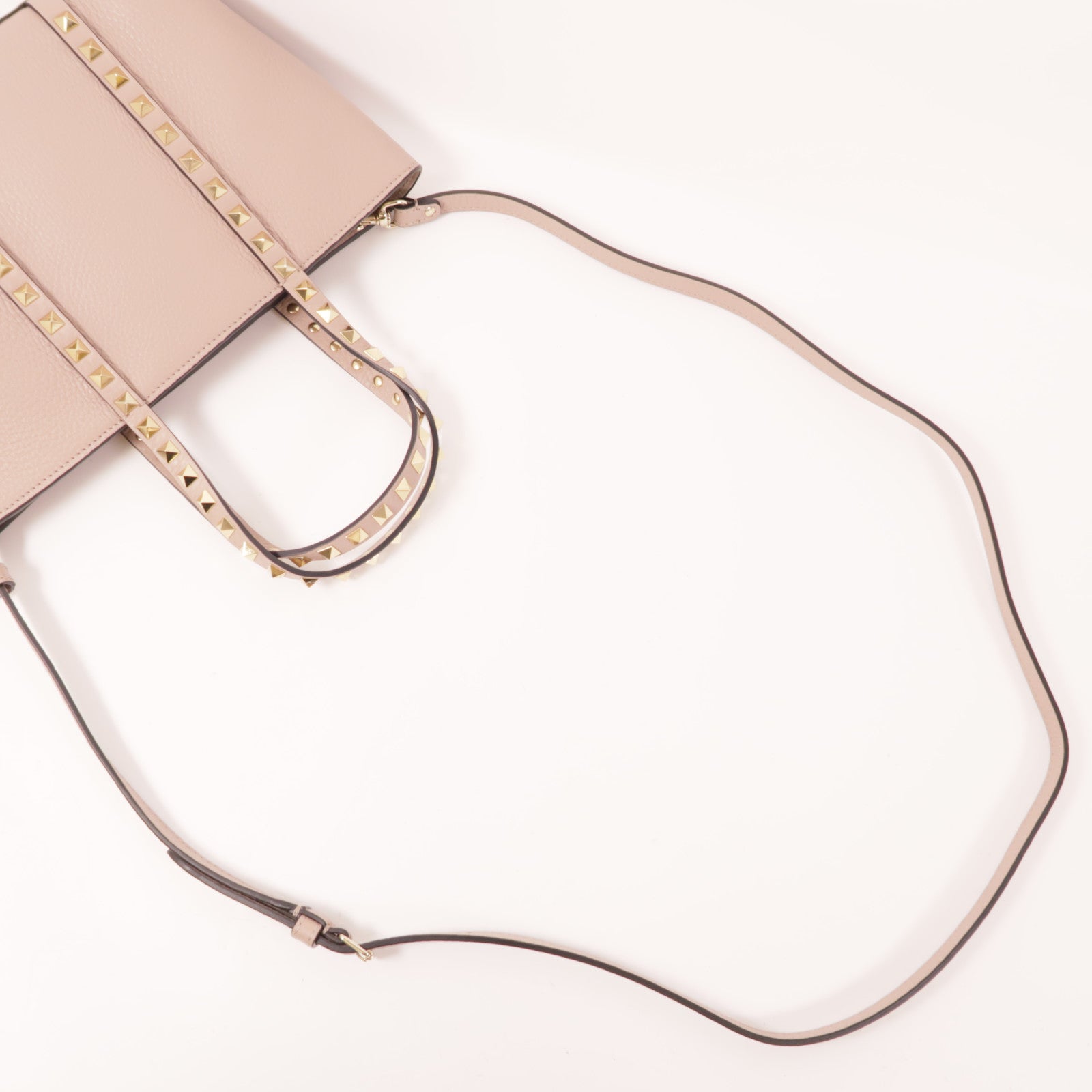 Valentino 【激減優惠】牛皮皮革Rockstud金扣手挽肩背兩用袋