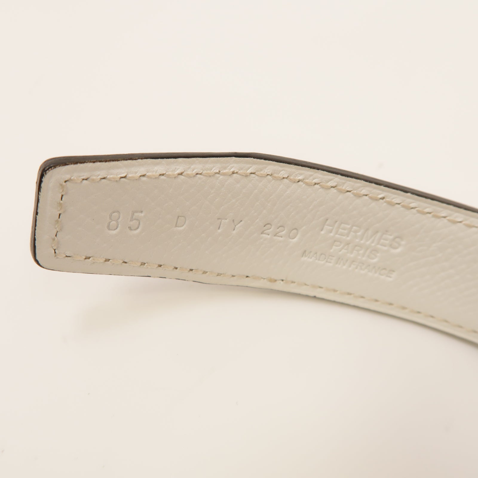 HERMES Swift皮革Mini Constance Belt Buckle & Reversible Leather Strap金扣皮帶Etoupe大象灰色/白色