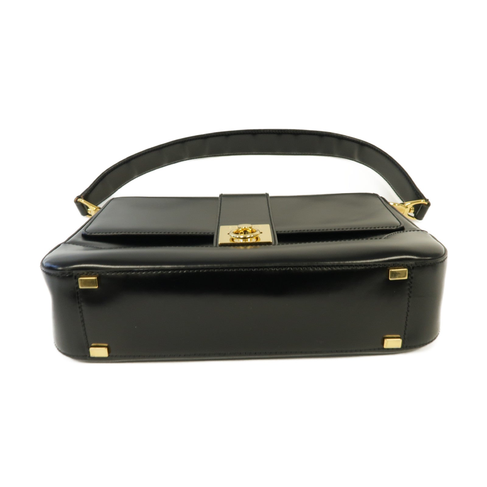 CELINE 【激減優惠】牛皮皮革Shoulder Bag金扣肩背袋黑色
