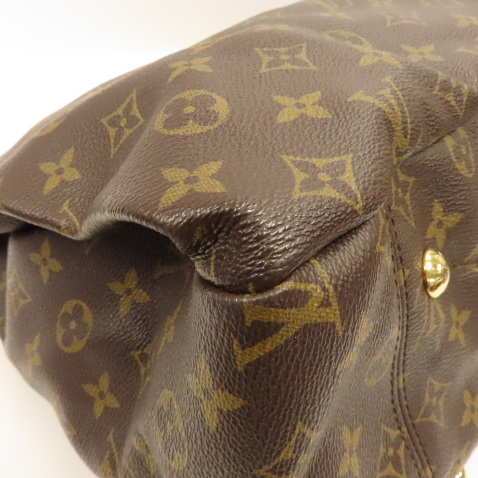 LOUIS VUITTON Monogram Artsy GM金扣肩背袋啡色