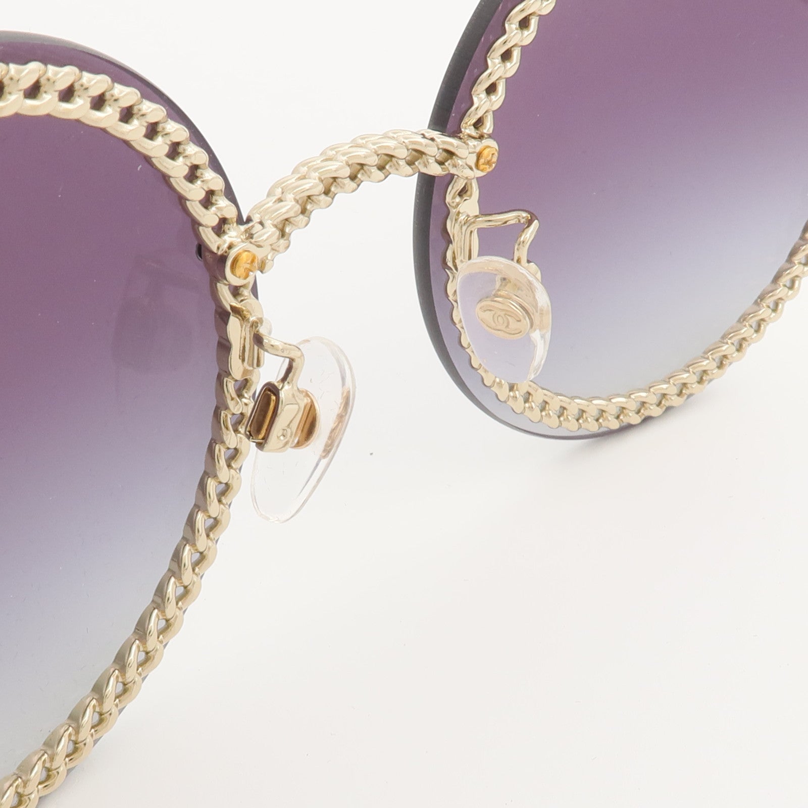 CHANEL 金屬Chain Round Sunglasses太陽眼鏡