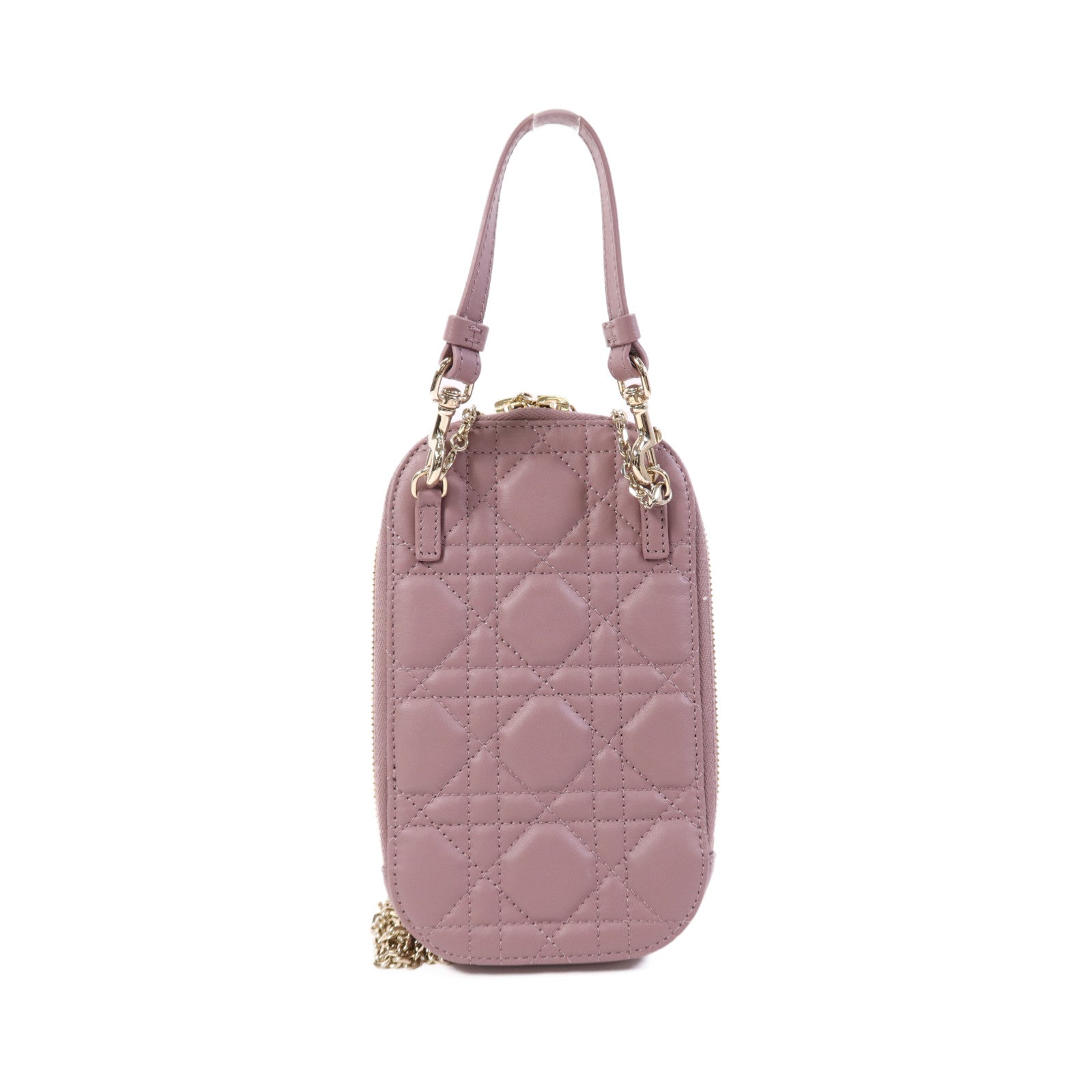 Dior 羊皮皮革Lady Dior Call'in Dior金扣鏈帶手挽肩背兩用袋