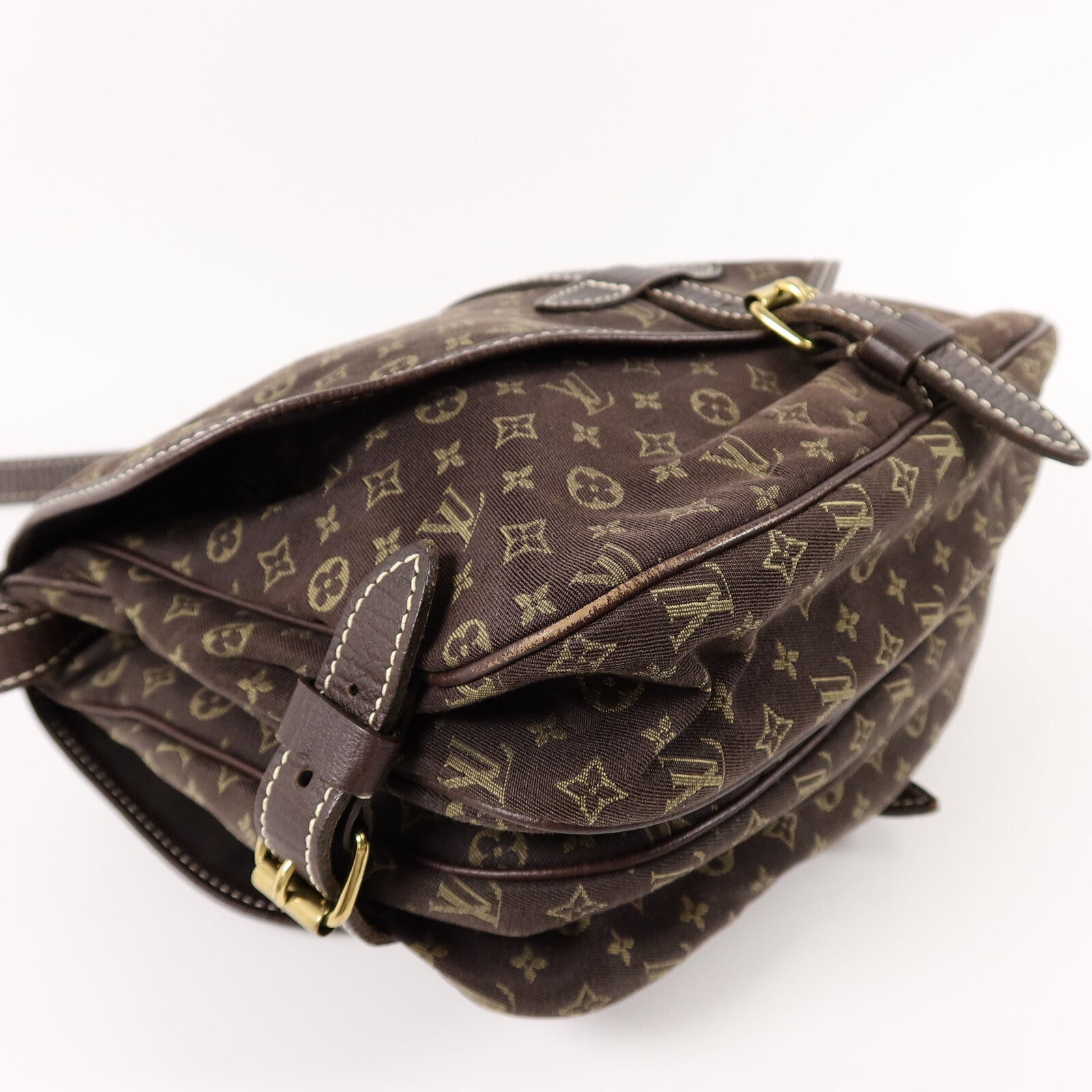 LOUIS VUITTON Monogram Mini Lin Saumur 30肩背袋