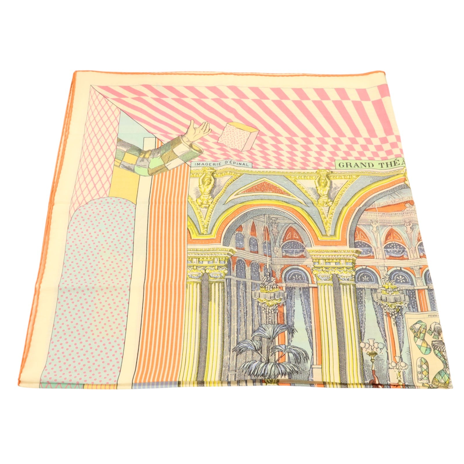 HERMES 羊絨/絲質Scarf 140x140絲巾
