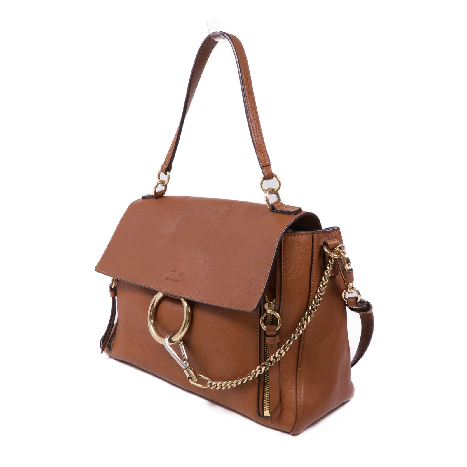 Chloe 牛皮皮革Faye金扣手挽肩背兩用袋