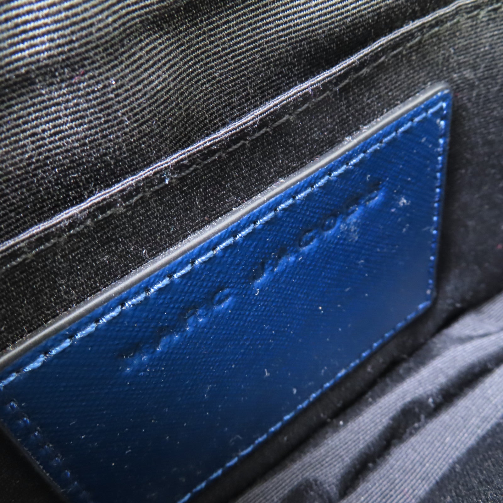 MARC JACOBS 塗層皮革Camera Shoulder Bag金扣肩背袋寶藍色