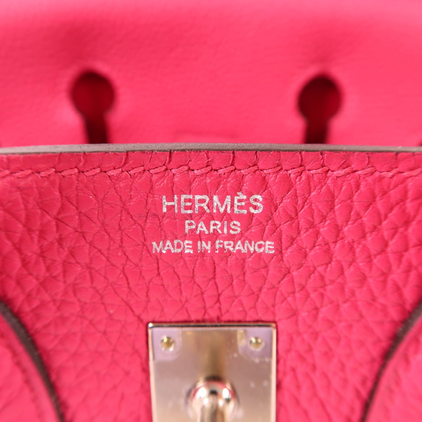 HERMES Togo皮革Birkin 25銀扣手挽袋Rose Mexico