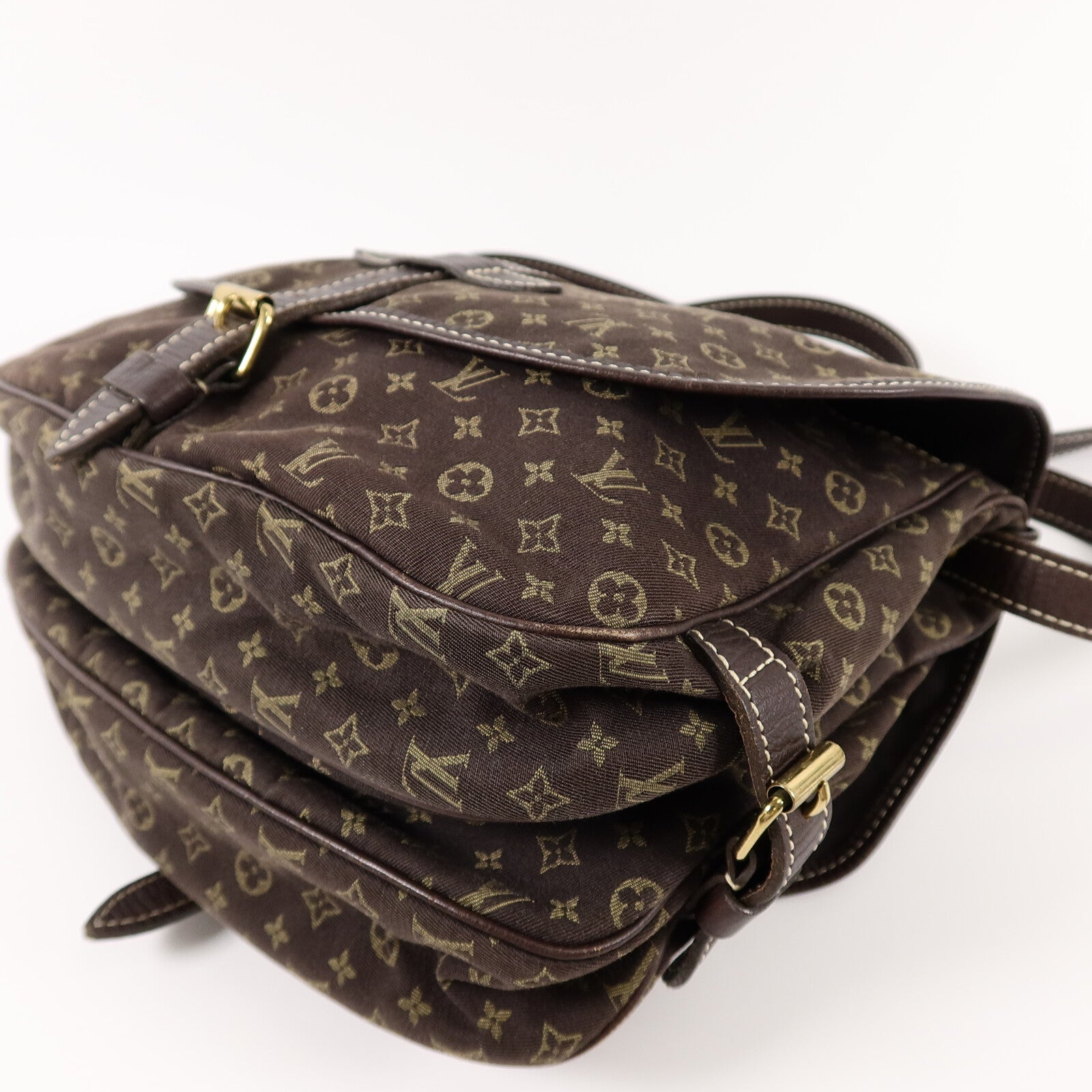 LOUIS VUITTON Monogram Mini Lin Saumur 30肩背袋