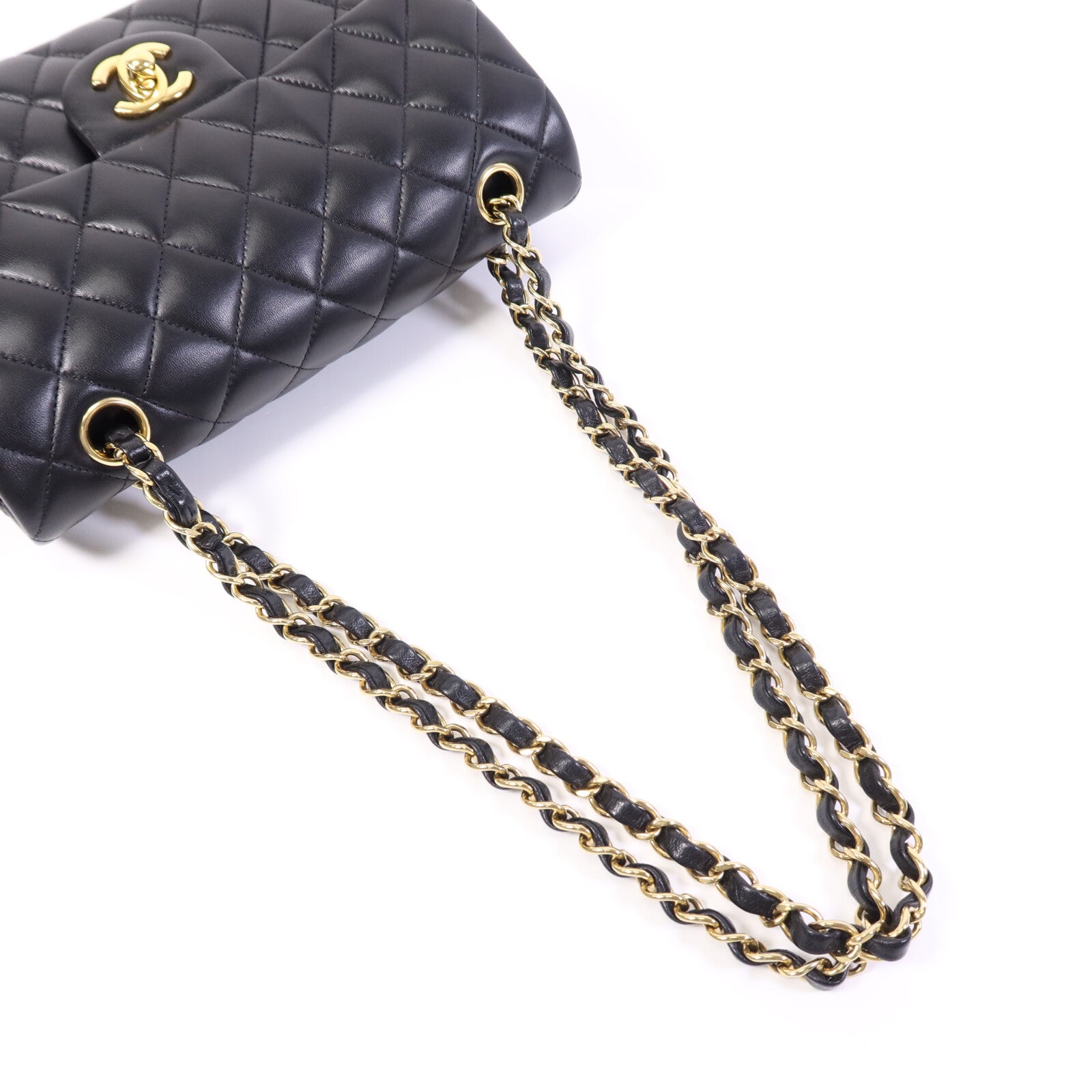 CHANEL 羊皮皮革Classic 23金扣鏈帶肩背袋