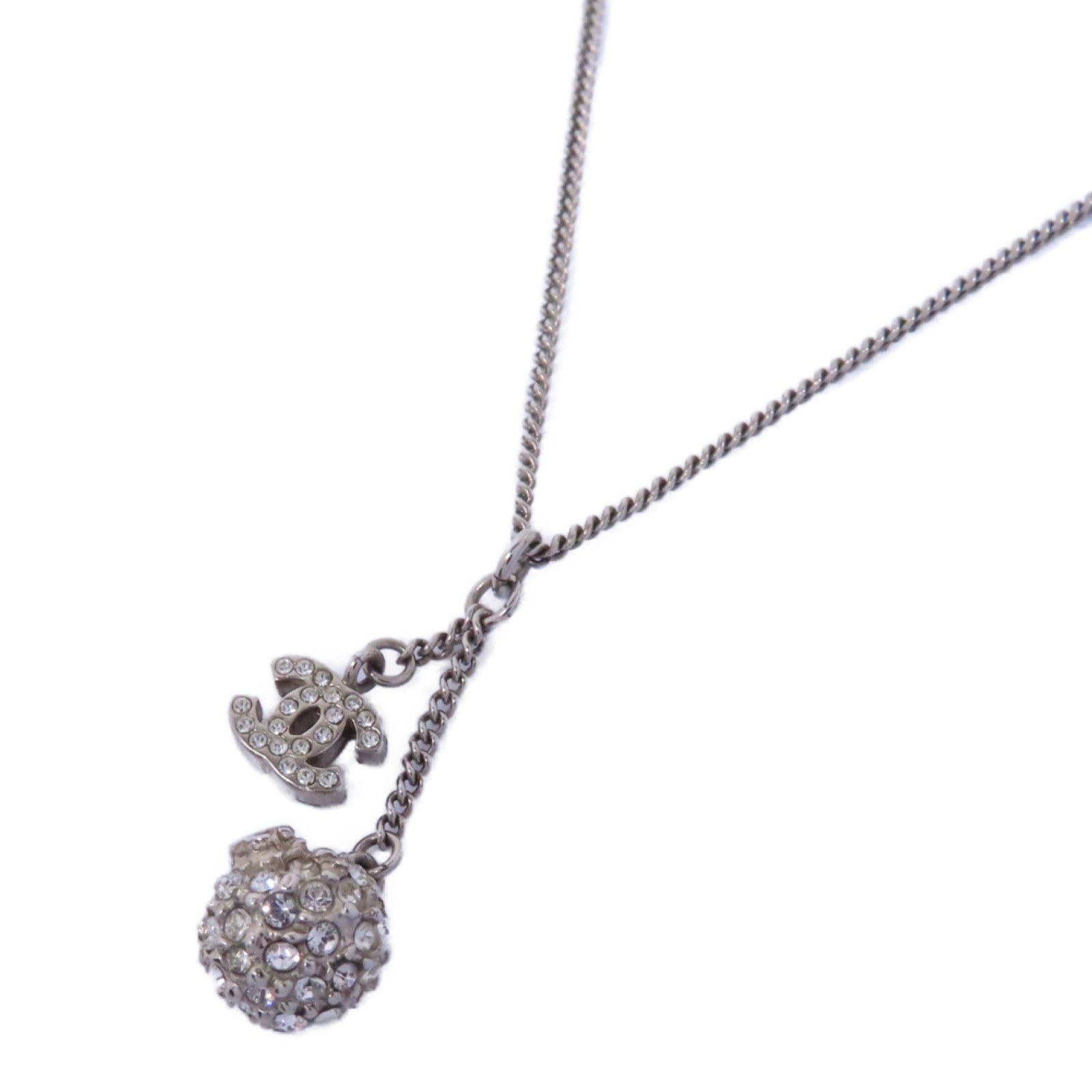 CHANEL PVC/金屬Necklace項鍊透明/銀色