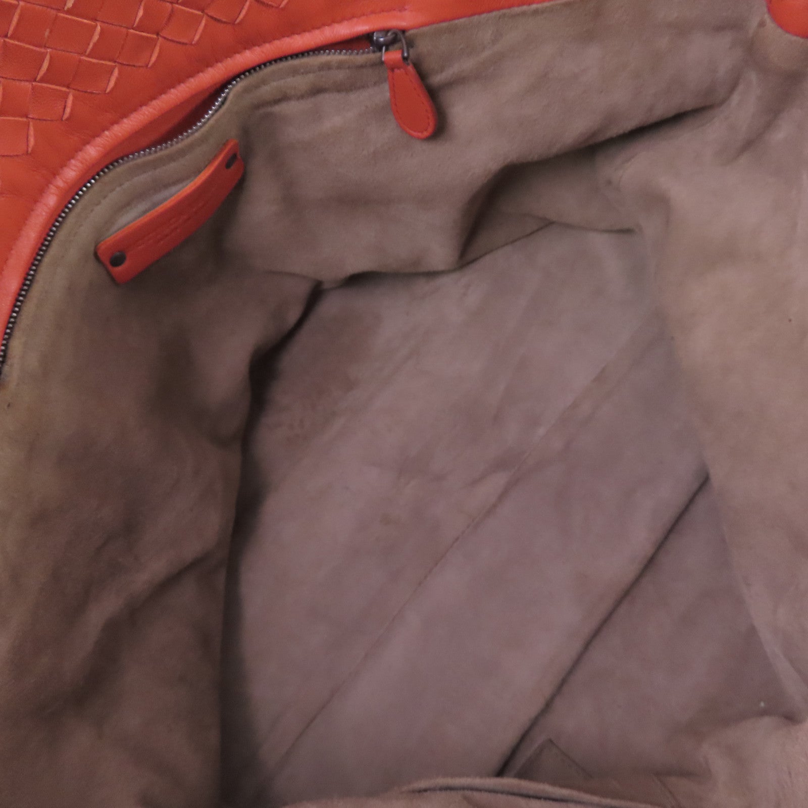 BOTTEGA VENETA 織紋皮革Tote Bag肩背袋橙色