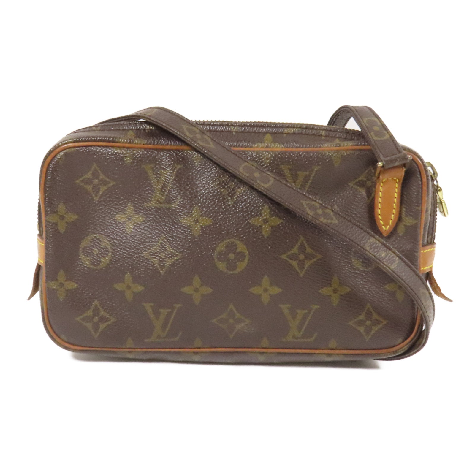 LOUIS VUITTON Monogram Marly Bandouliere金扣肩背袋棕色