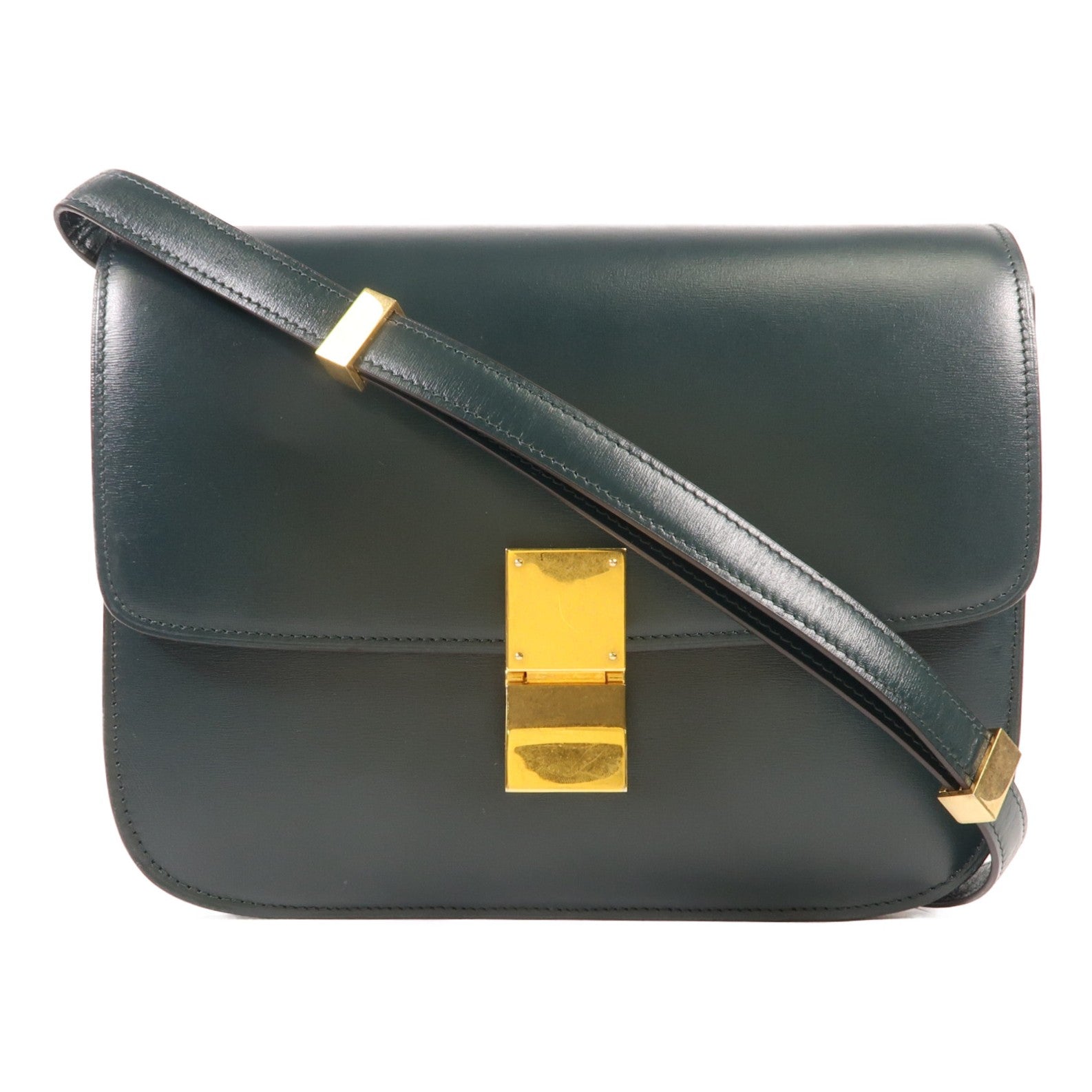 CELINE 牛皮皮革Classic Box金扣肩背袋