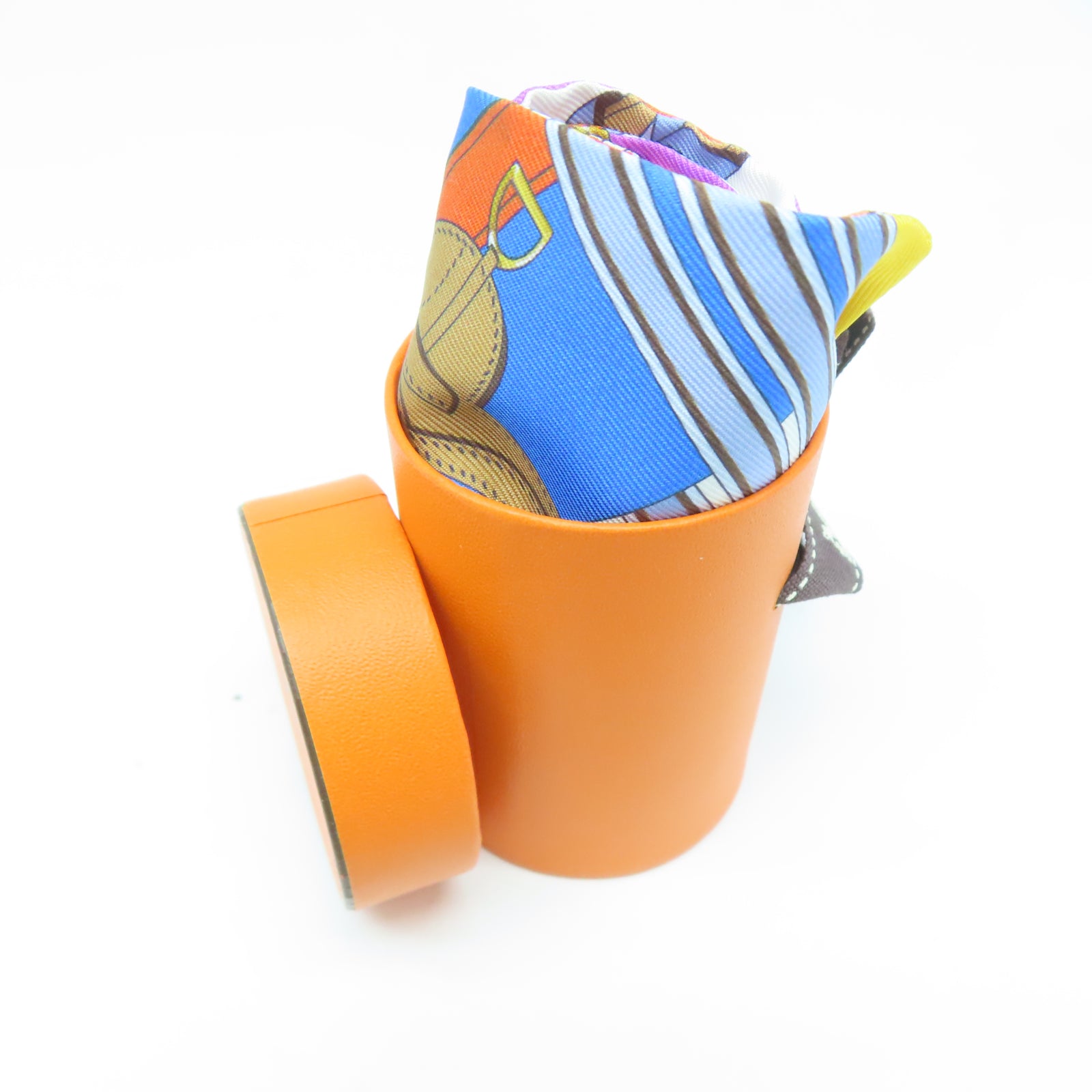 HERMES 【激減優惠】絲質Twilly Scarf絲巾藍色/紫色