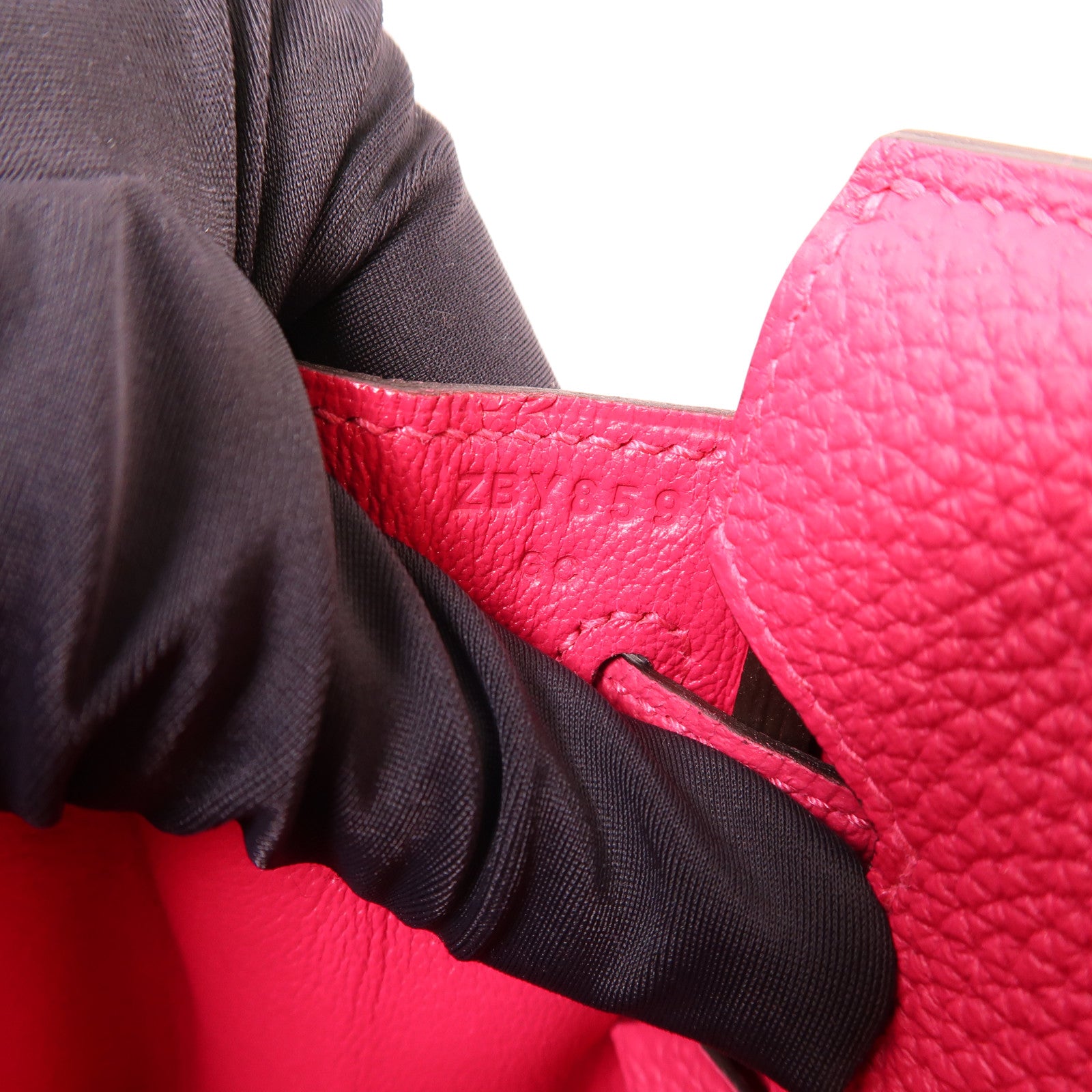 HERMES Togo皮革Birkin 25銀扣手挽袋Rose Mexico