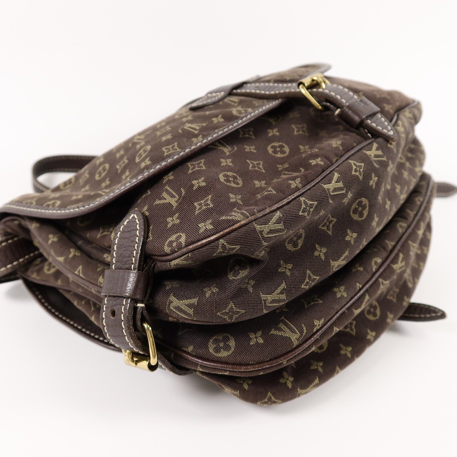 LOUIS VUITTON Monogram Mini Lin Saumur 30肩背袋