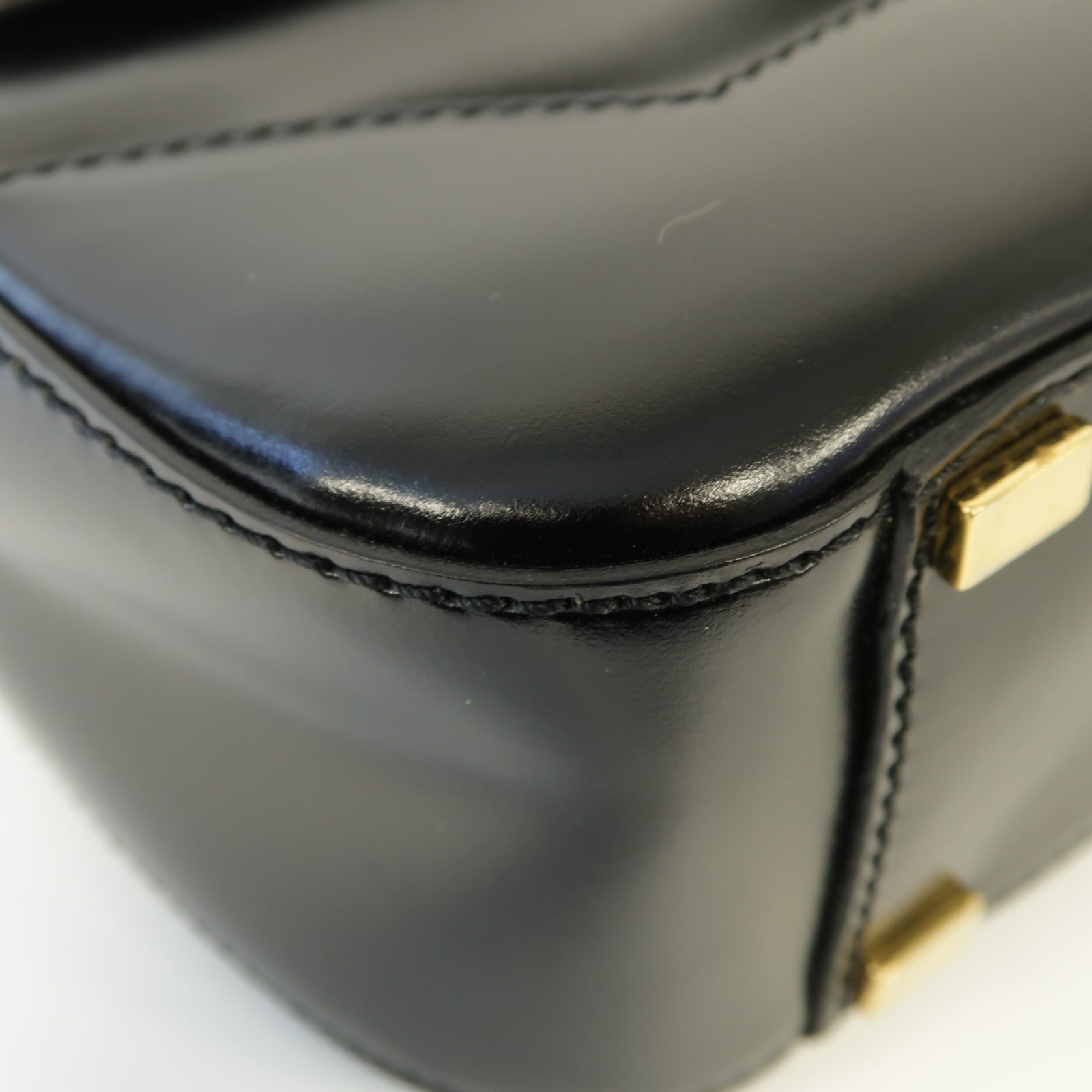 CELINE 【激減優惠】牛皮皮革Shoulder Bag金扣肩背袋黑色