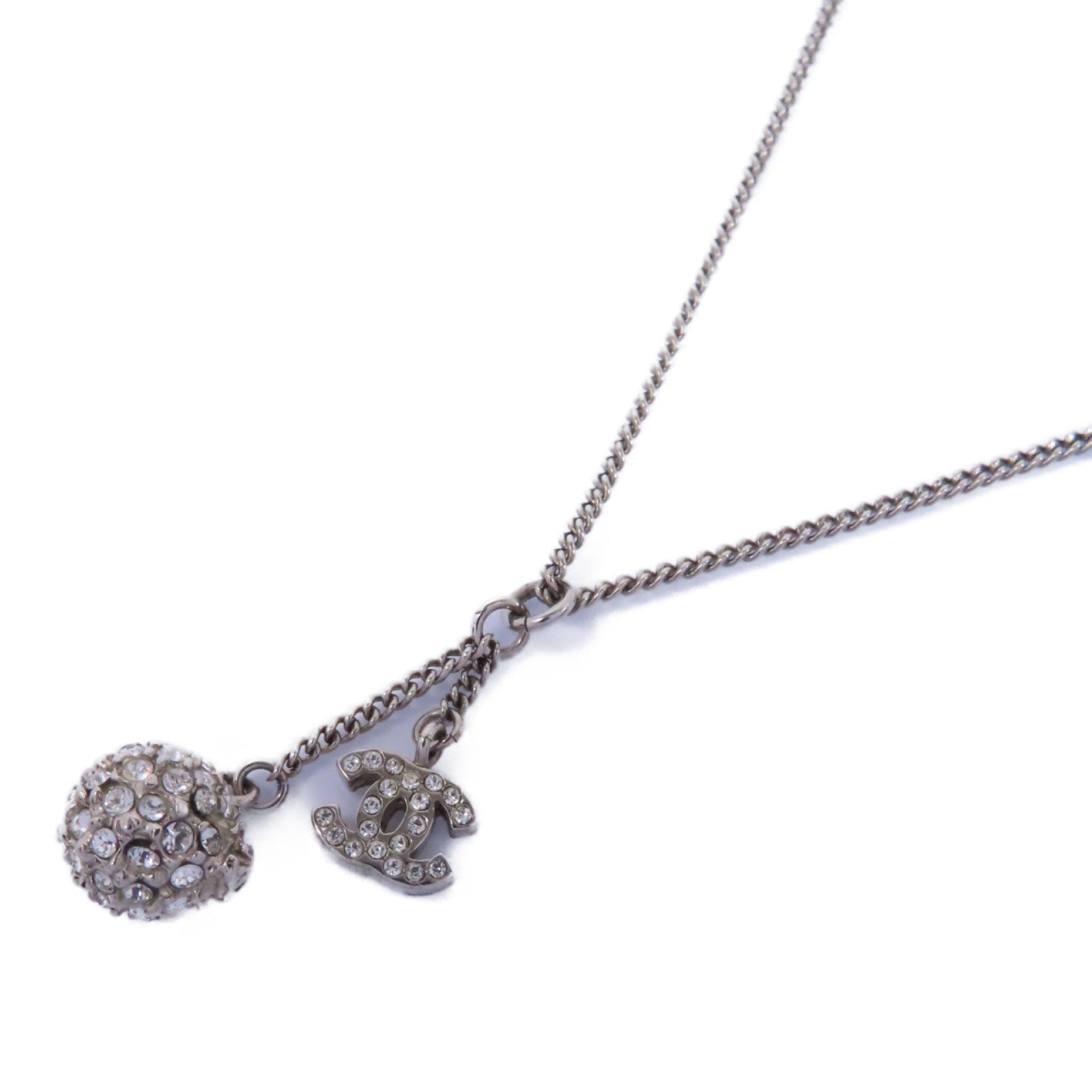 CHANEL PVC/金屬Necklace項鍊透明/銀色
