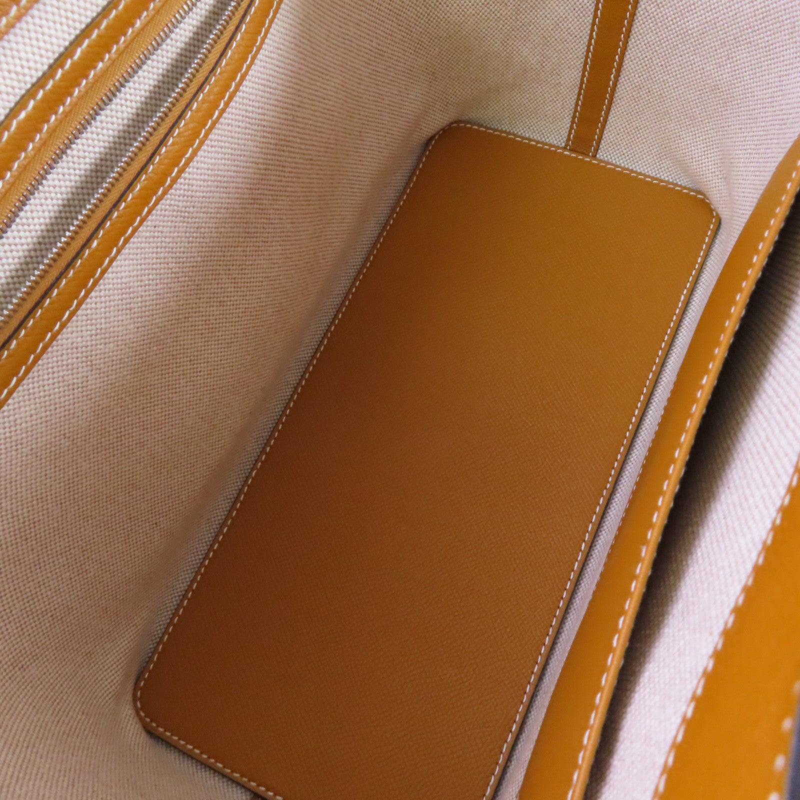 HERMES Epsom皮革/Evercolor皮革Maxi Box Tote Bag銀扣手挽袋Gold金棕色