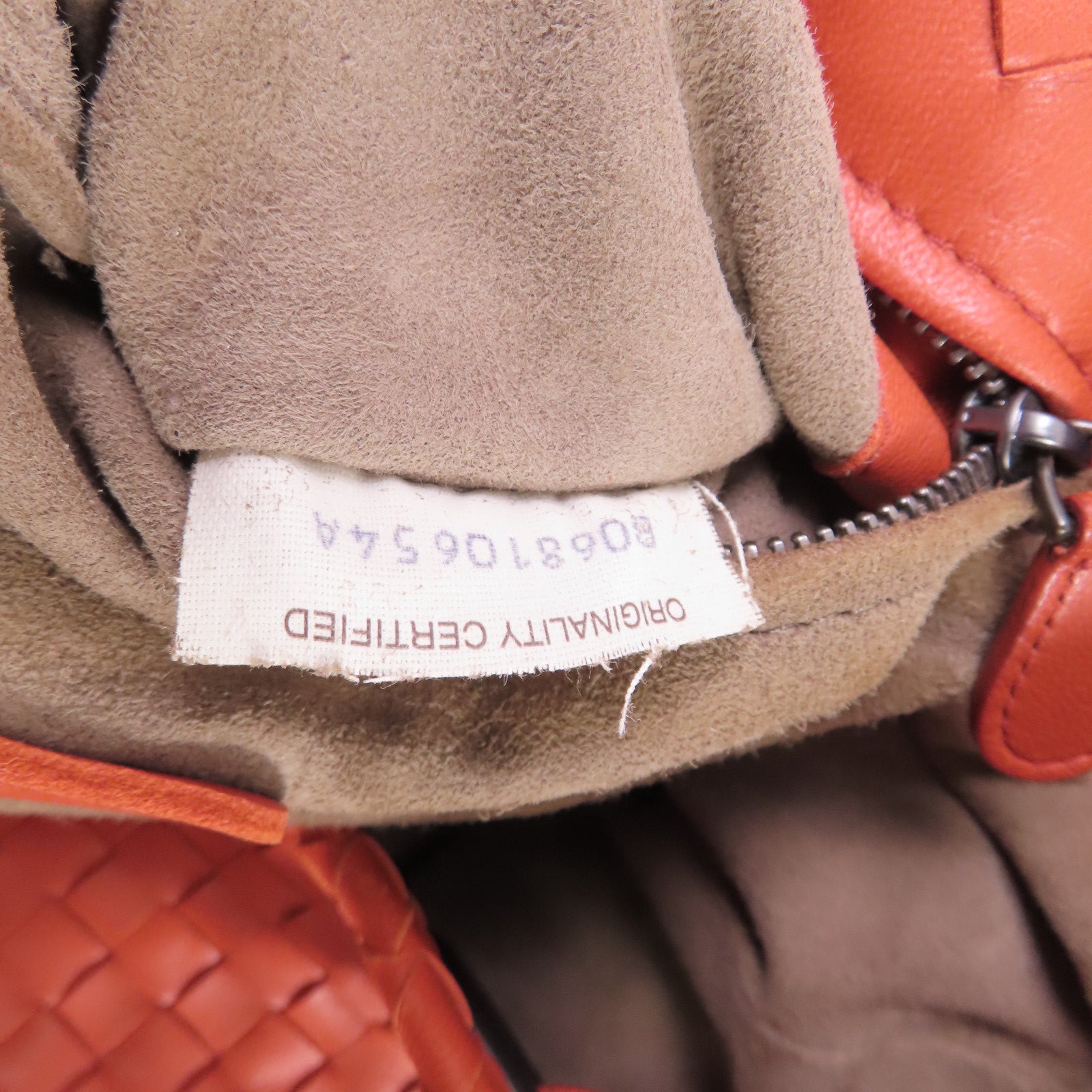 BOTTEGA VENETA 織紋皮革Tote Bag肩背袋橙色