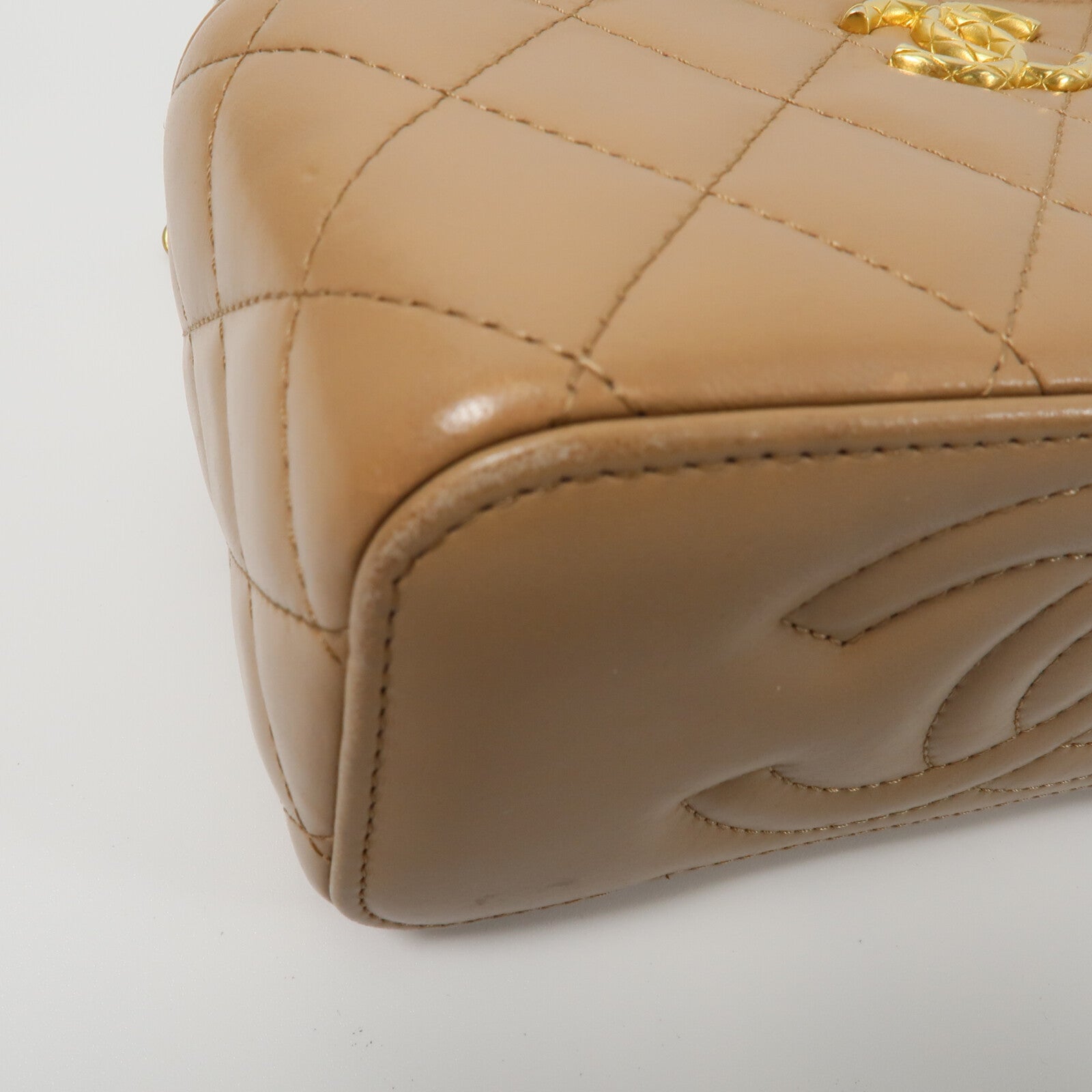 CHANEL 羊皮皮革Vanity Case鏈帶肩背袋